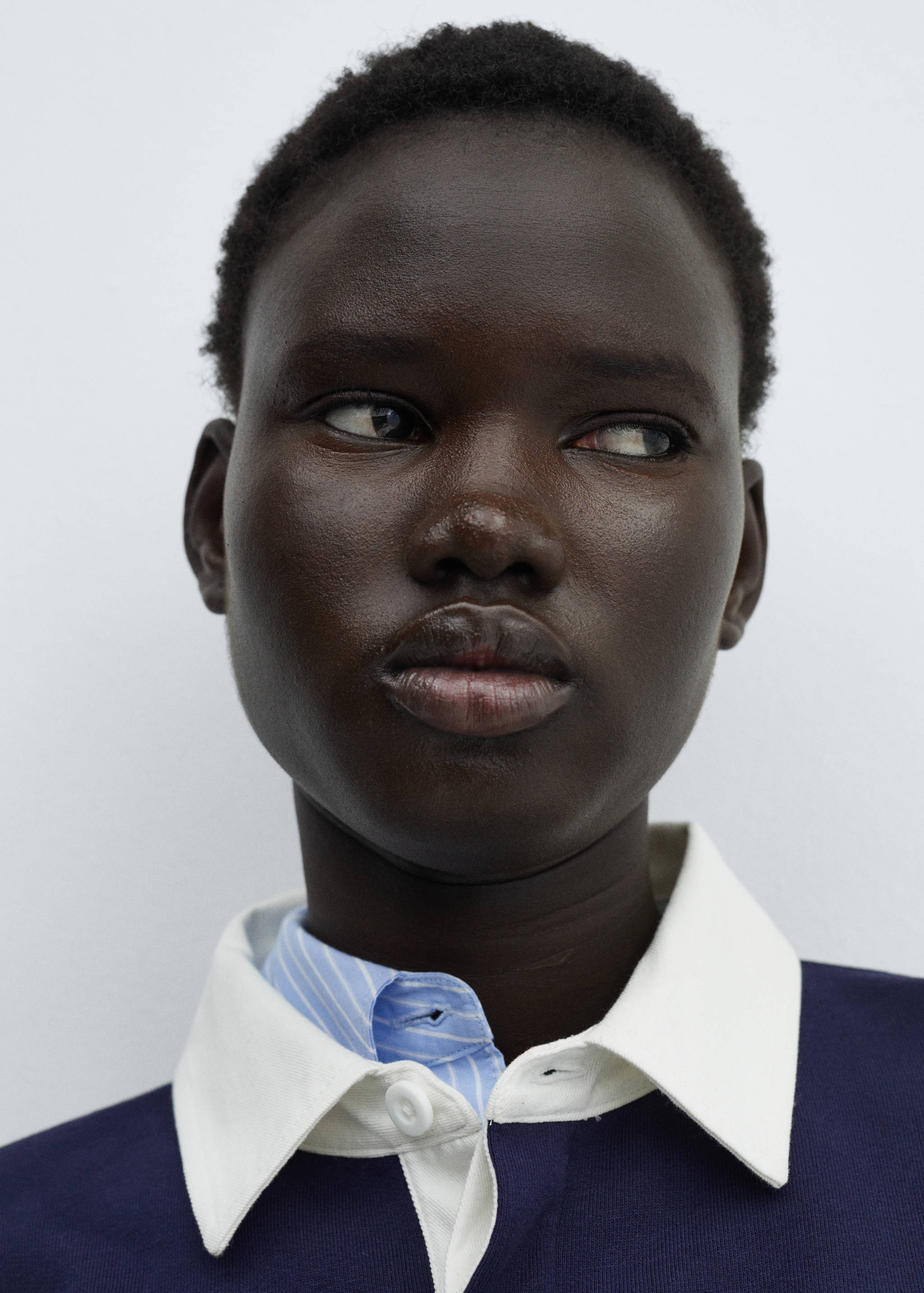 Striped cotton polo shirt - Details of the article 1