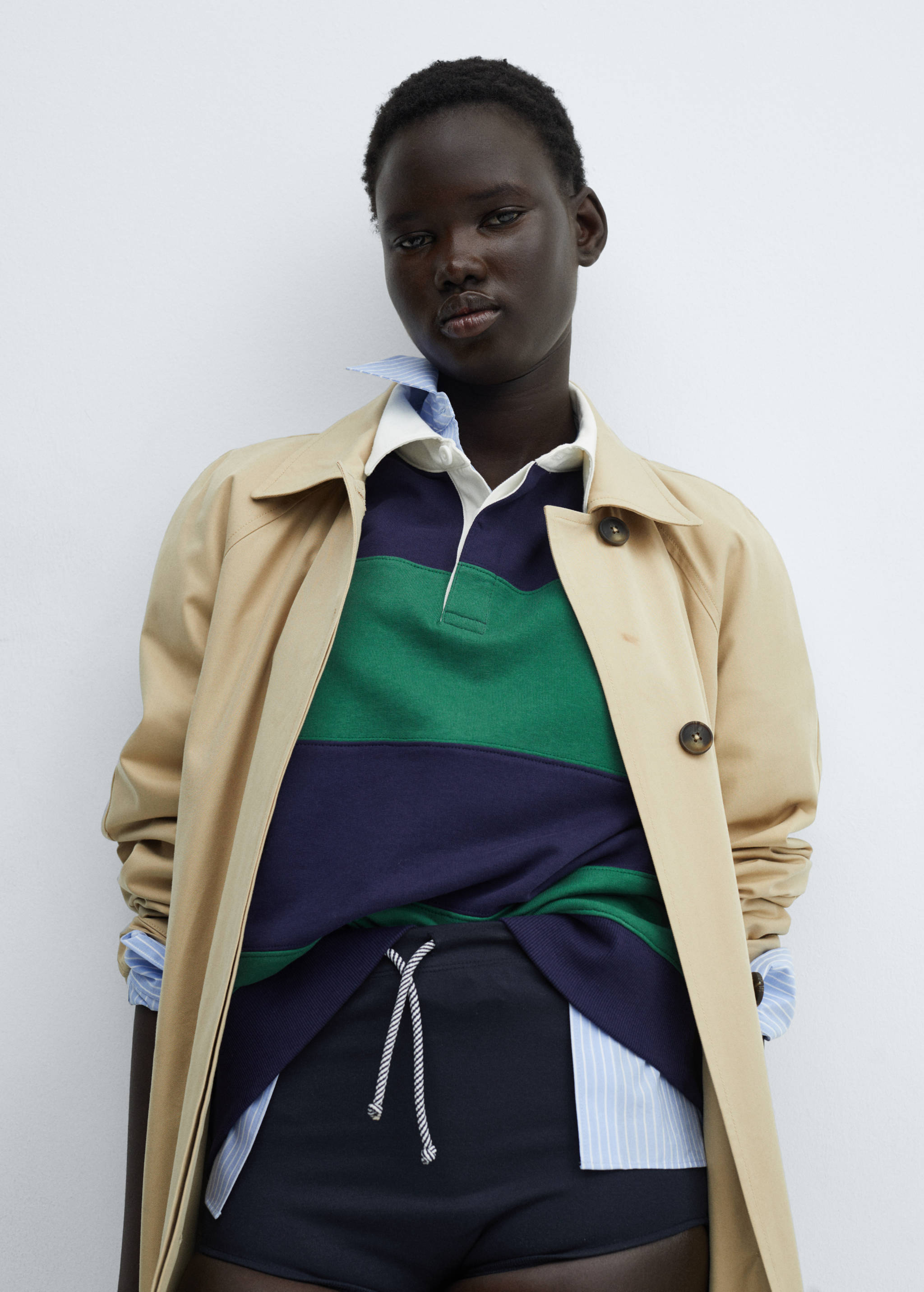 Striped cotton polo shirt - Details of the article 2