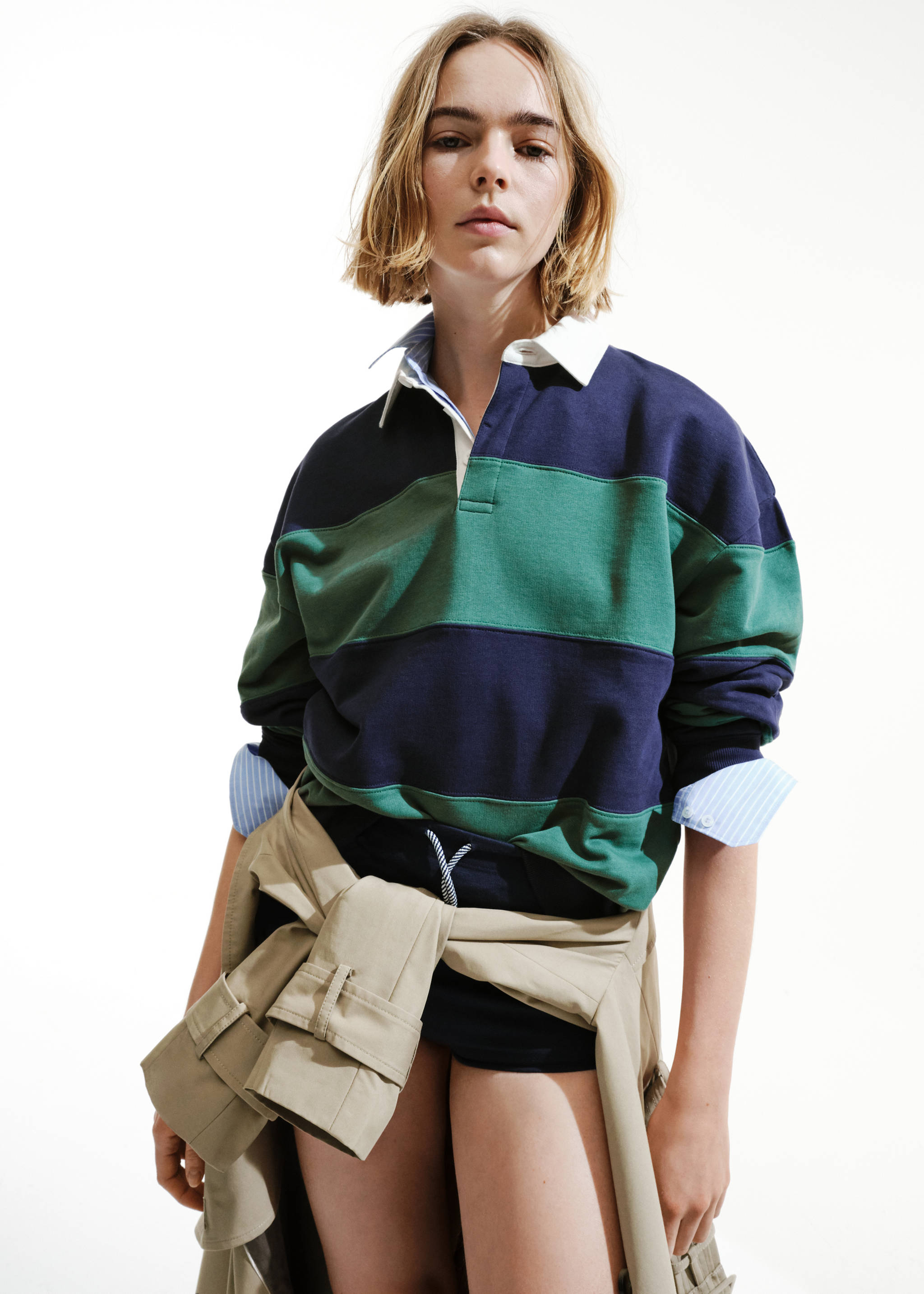 Striped cotton polo shirt - Details of the article 7