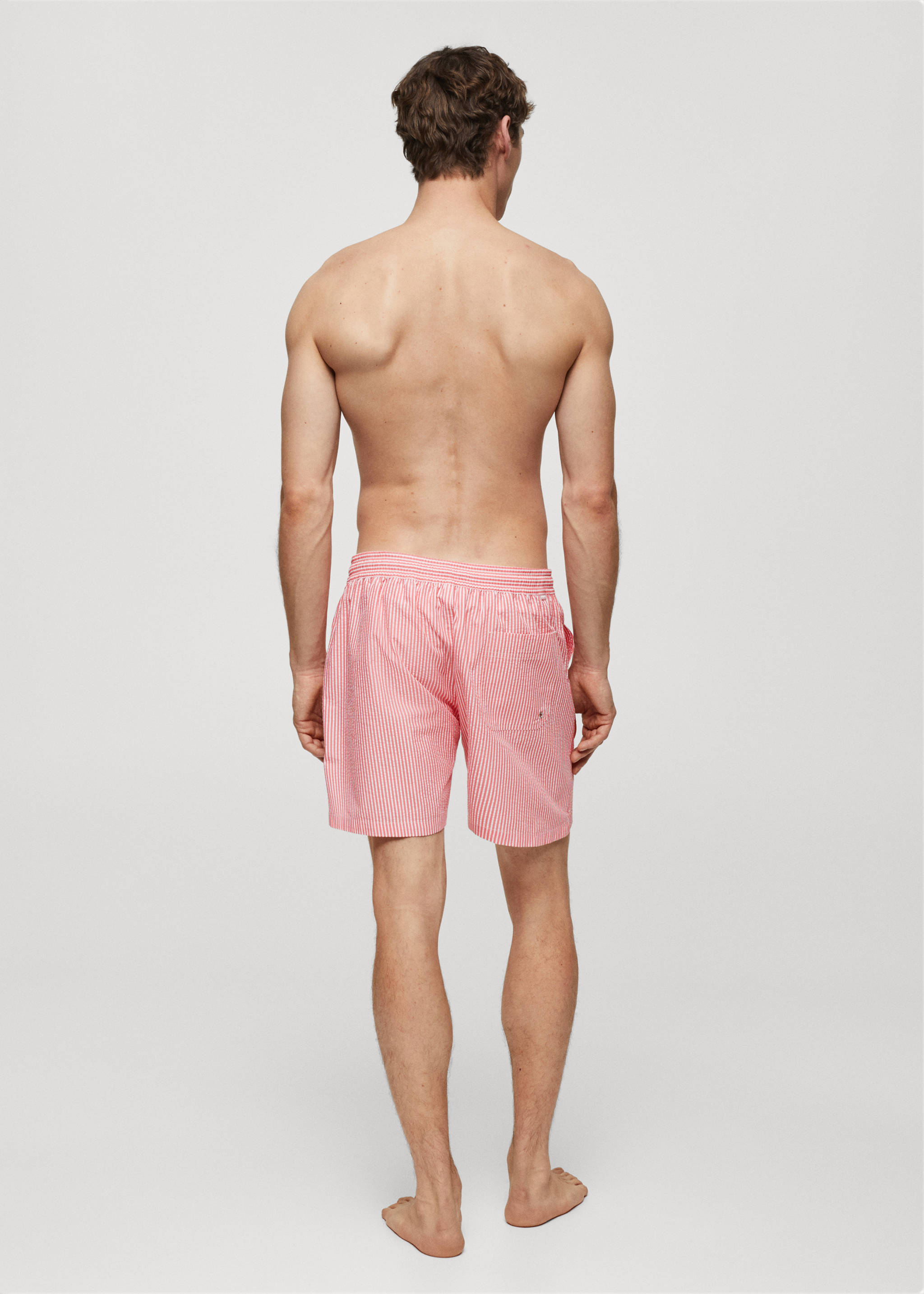 Maillot de bain cordon rayures seersucker - Verso de l’article