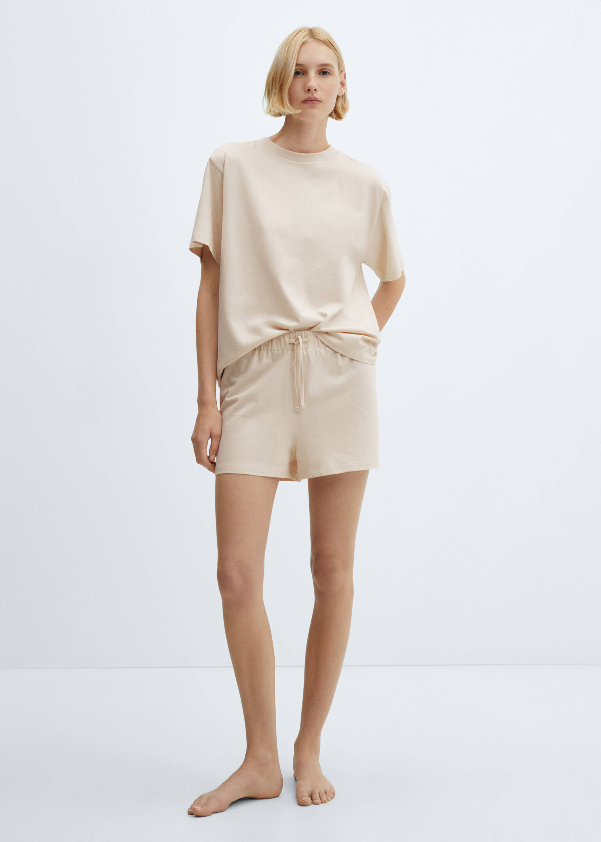 Short two-piece cotton pyjamas - General plane