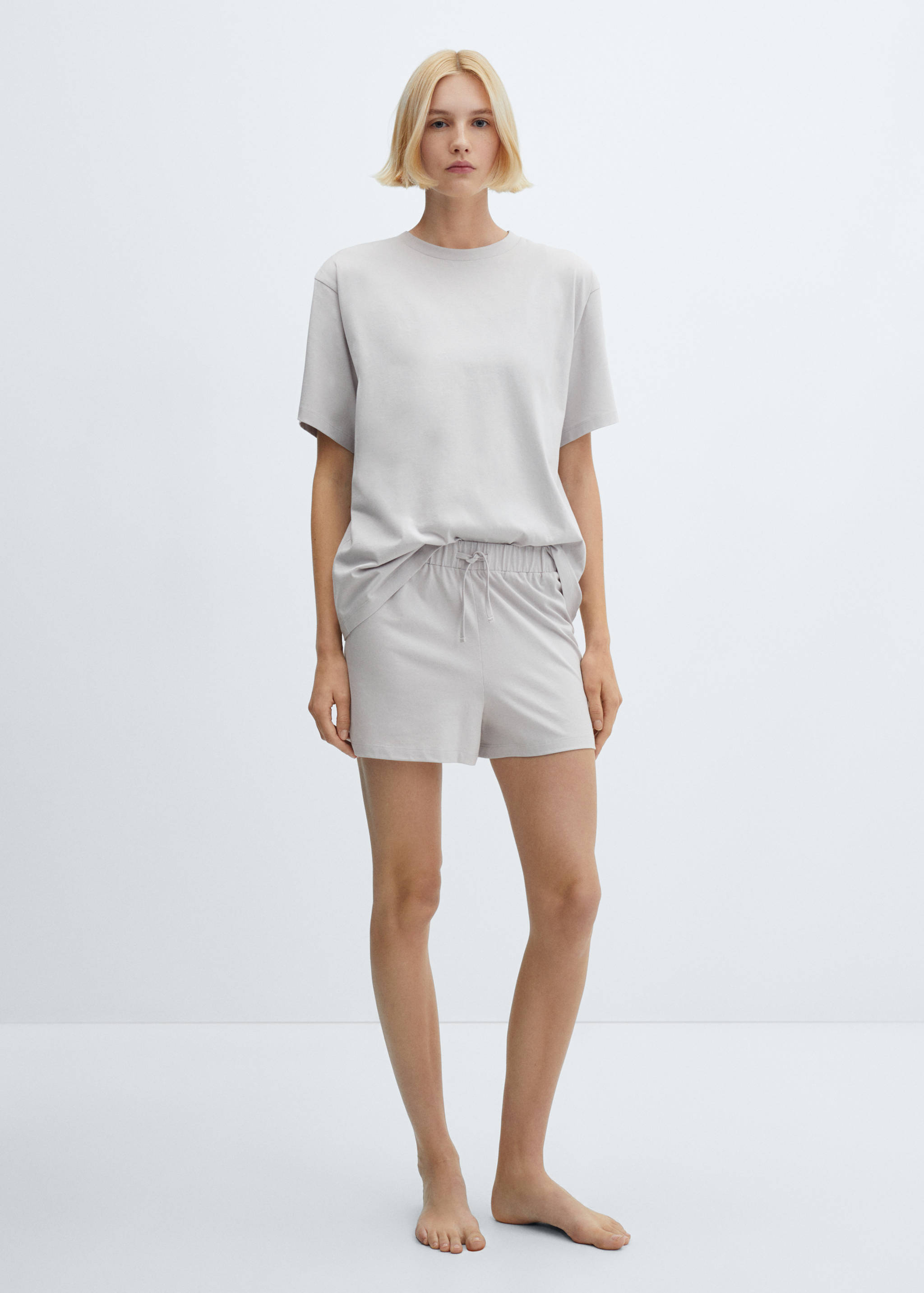 Short two-piece cotton pyjamas - General plane