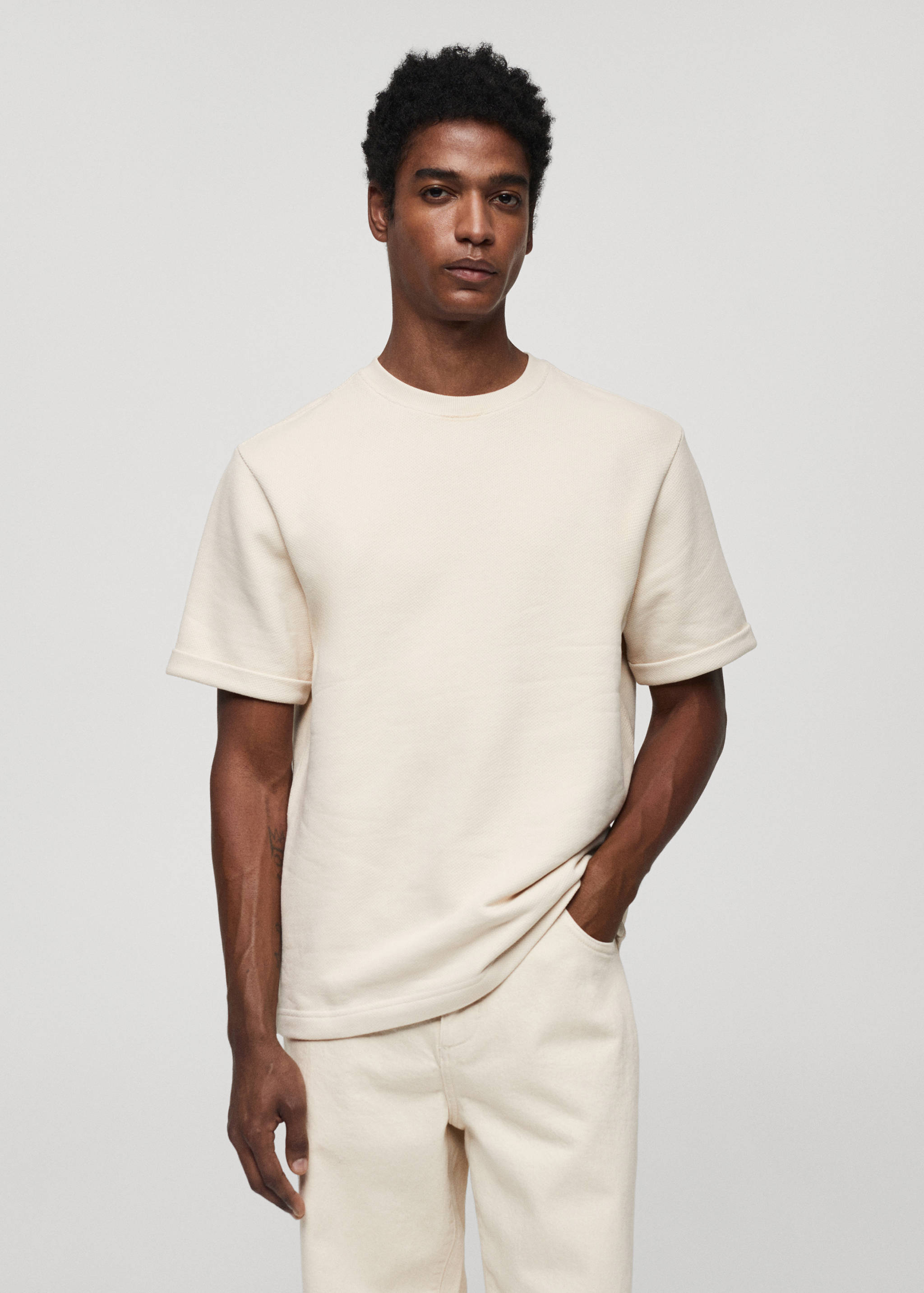 Camiseta algodón estructura - Plano medio