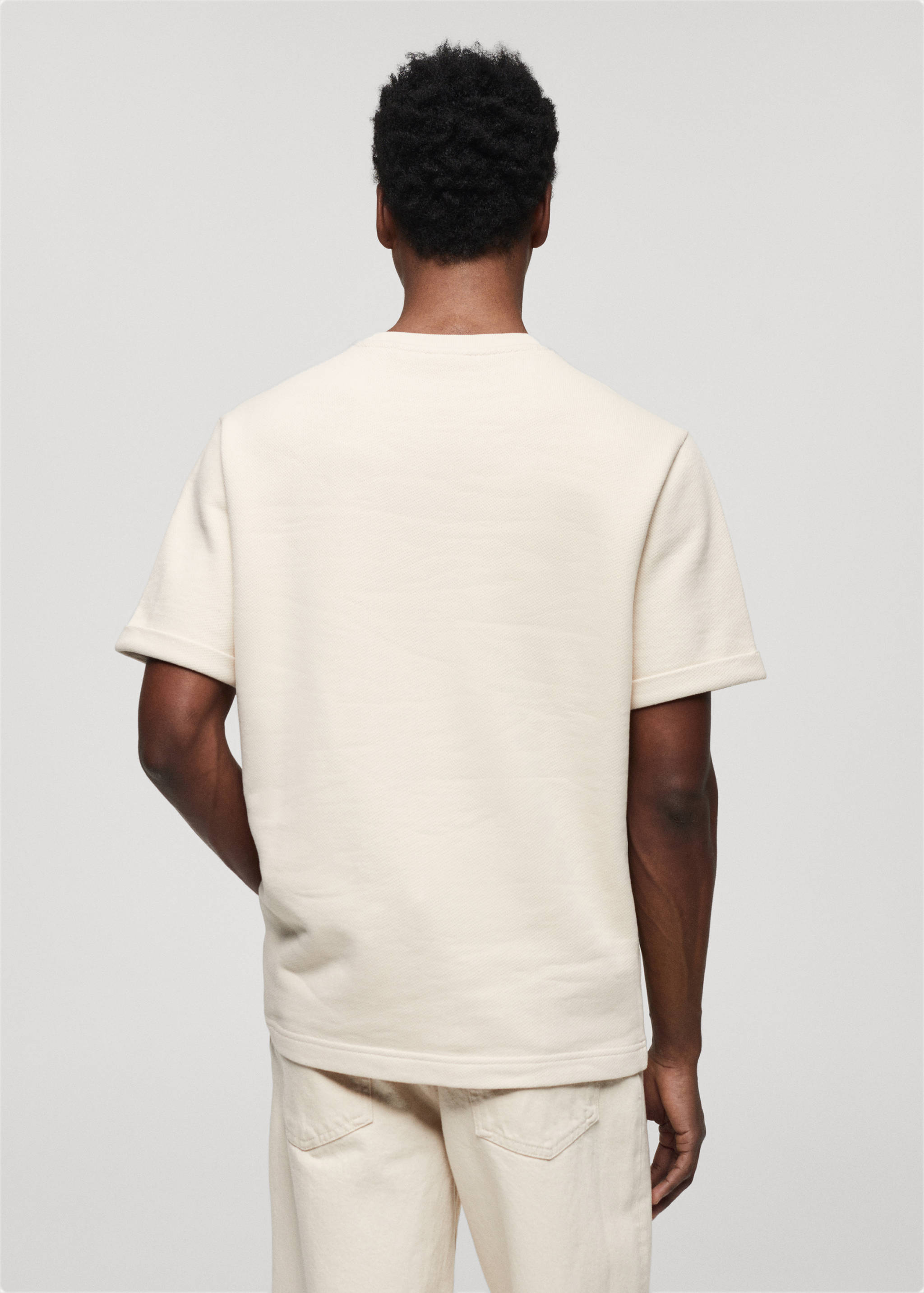 Camiseta algodón estructura - Reverso del artículo