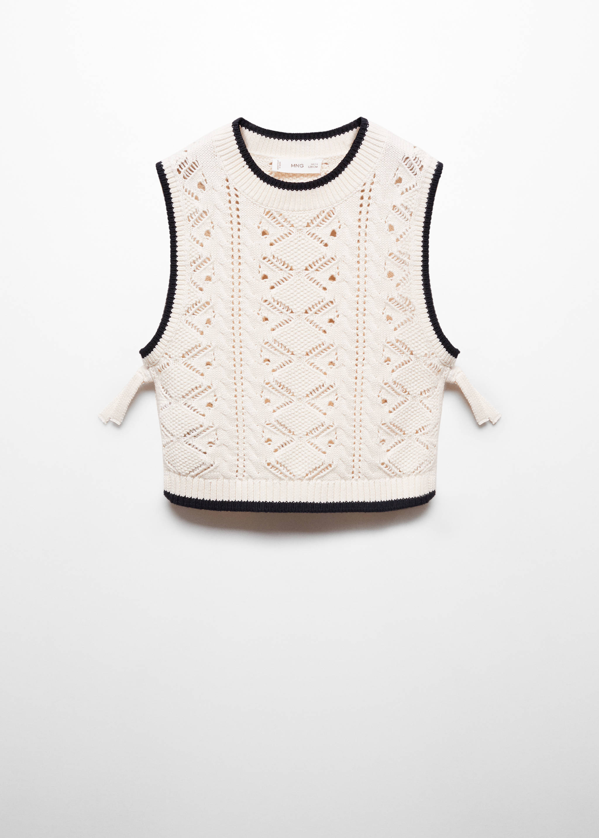 Knitted gilet with bows - Article without model