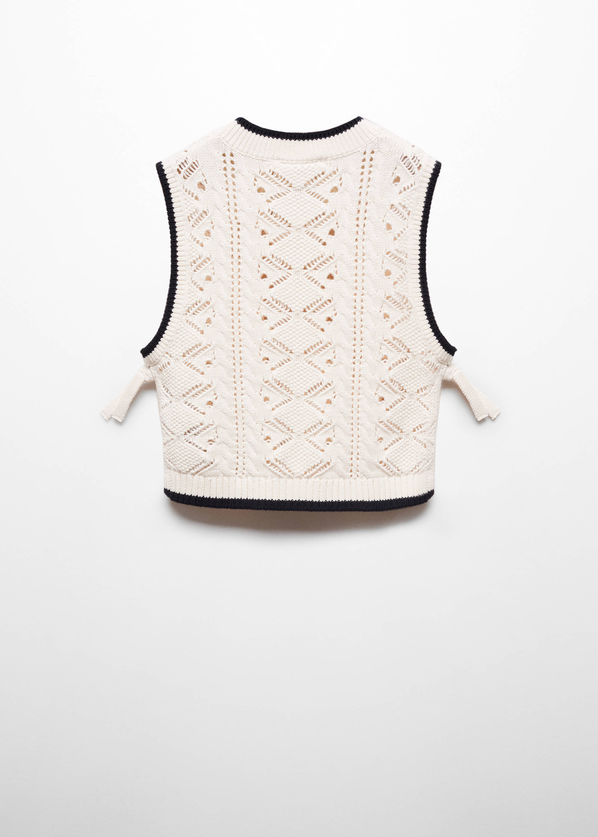 Knitted gilet with bows - Reverse of the article