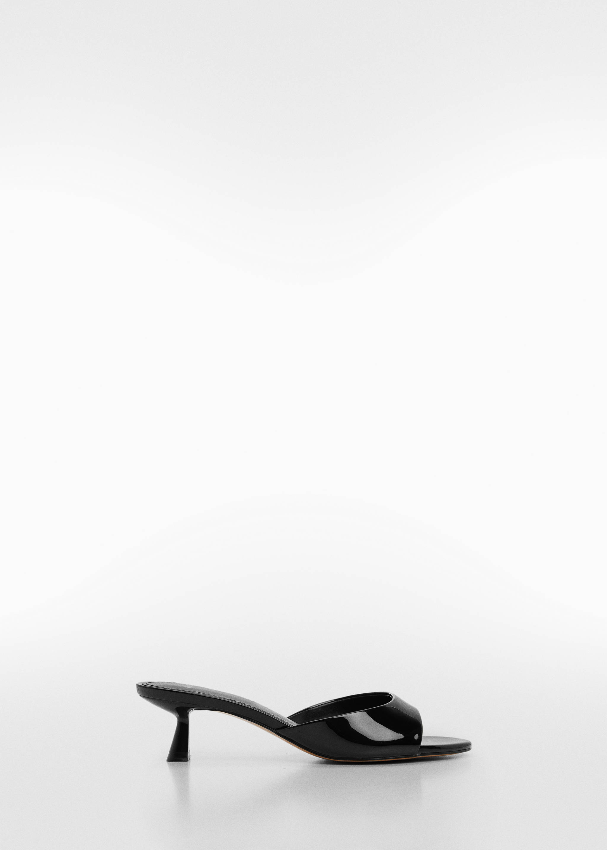 Patent leather effect heeled sandal - Article without model