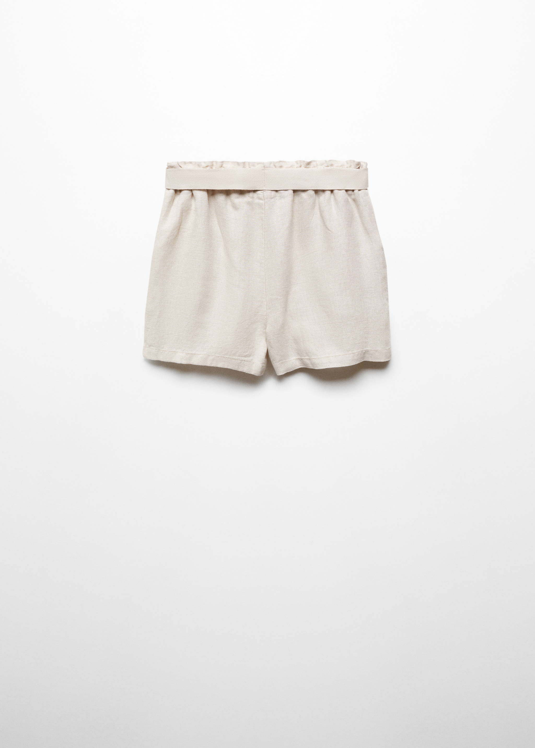 Leinenshorts mit Gürtel - Rückseite des Artikels