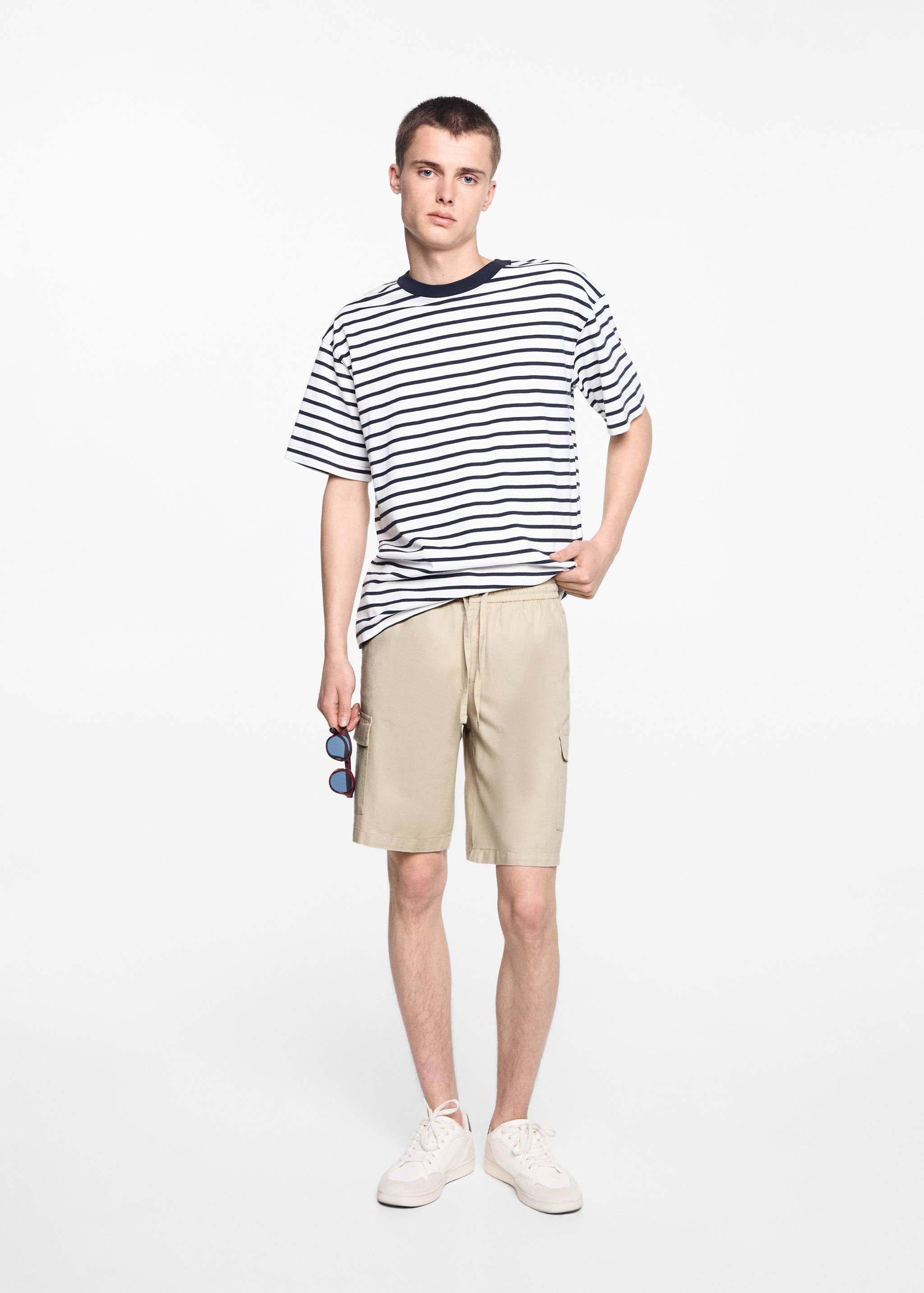 카고 포켓 리넨 버뮤다 쇼츠 - 일반 평면도