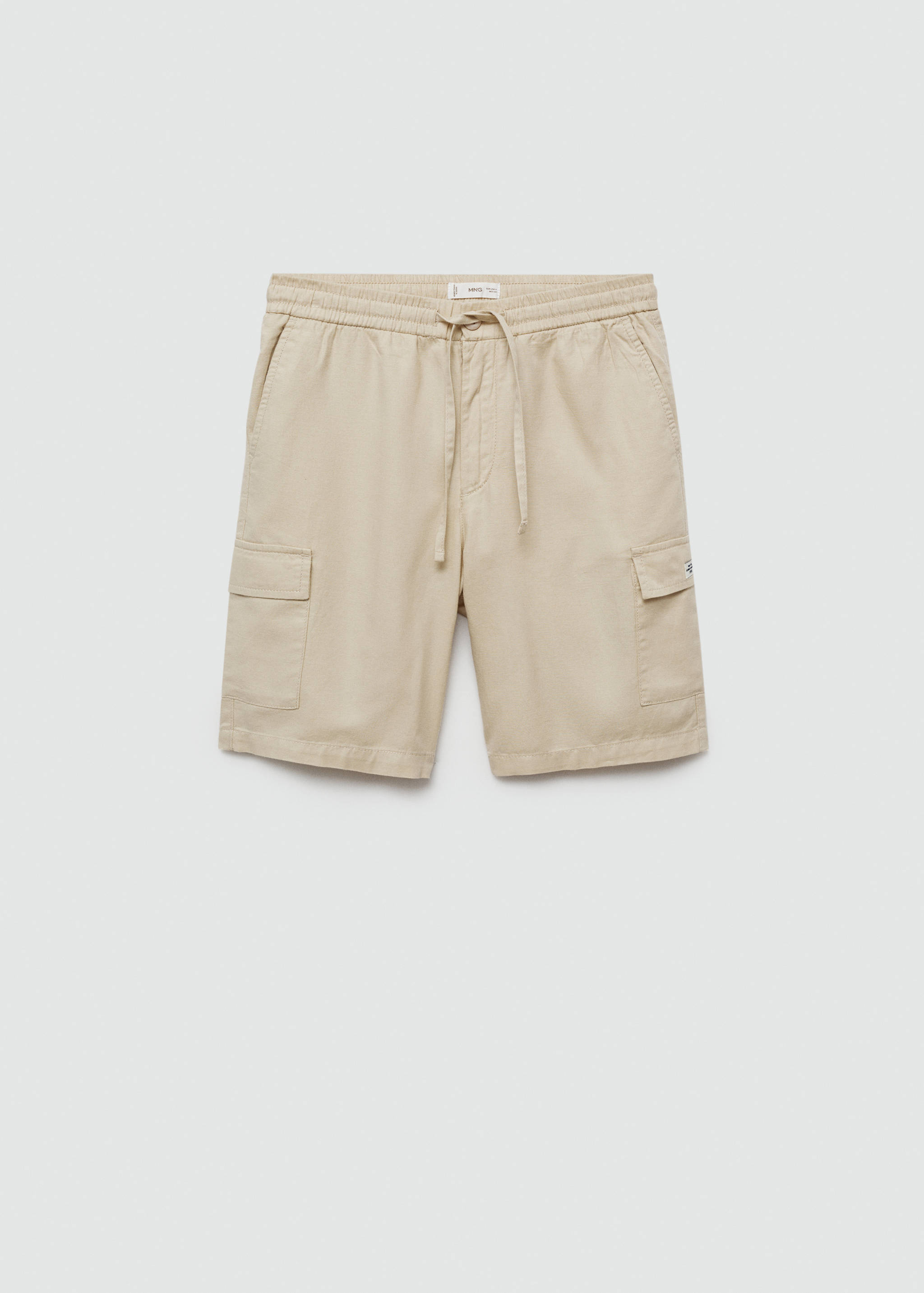 카고 포켓 리넨 버뮤다 쇼츠 - 모델 없는 상품