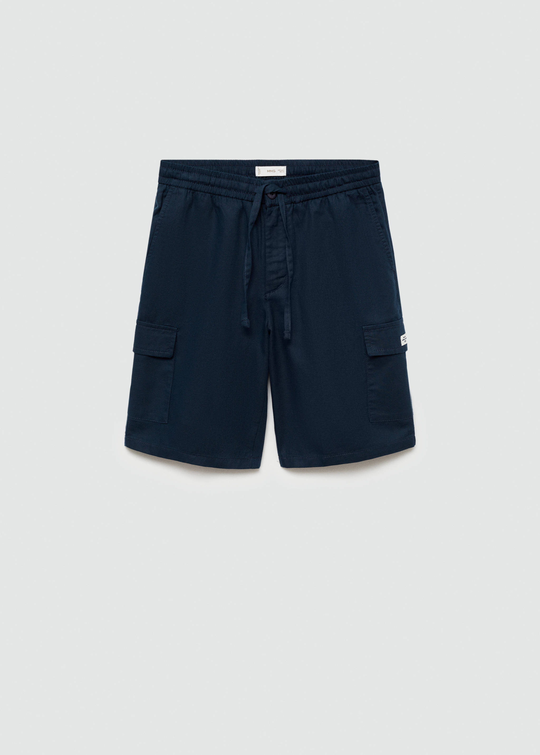 카고 포켓 리넨 버뮤다 쇼츠 - 모델 없는 상품