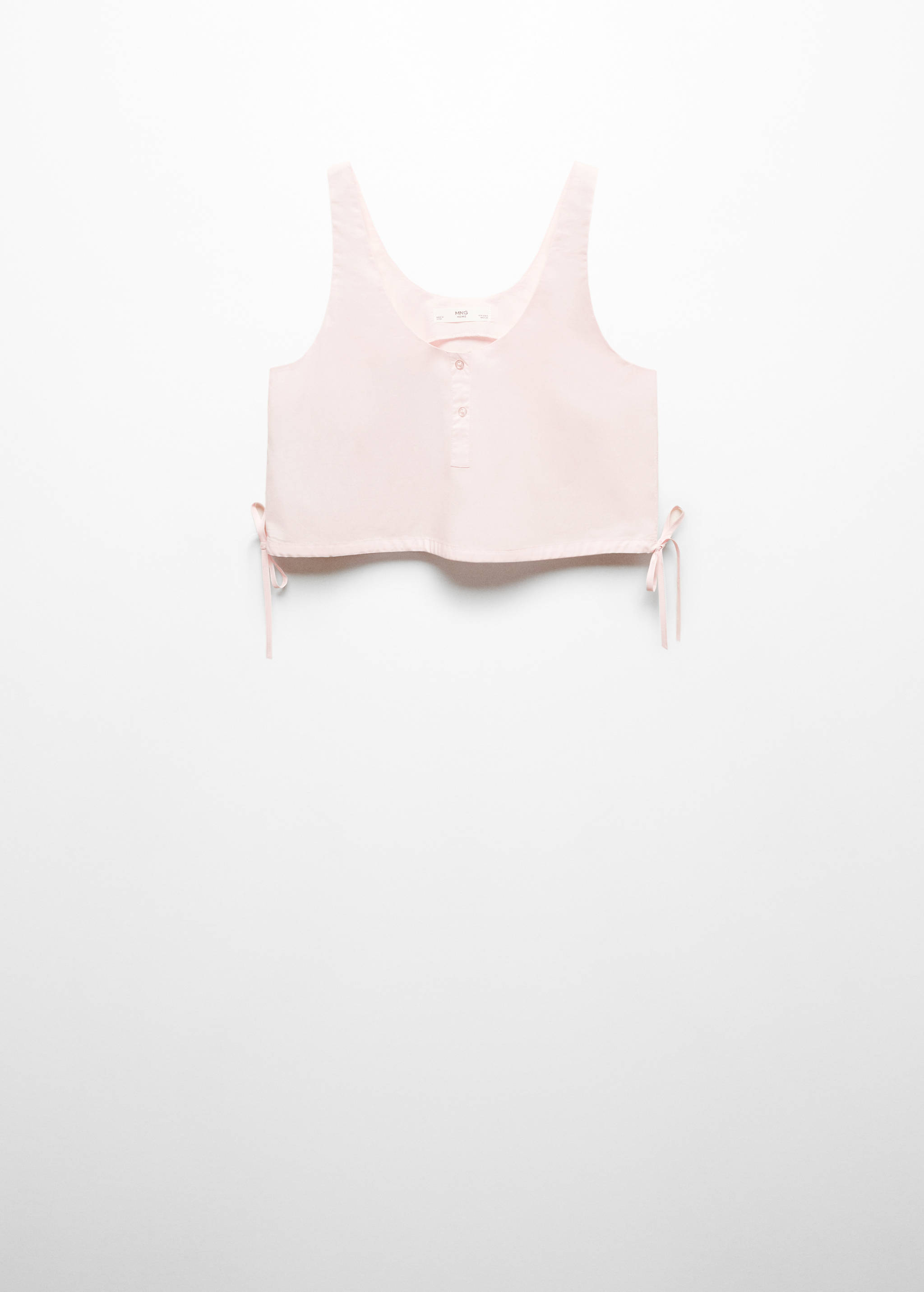 Cotton pyjama crop top - Article without model