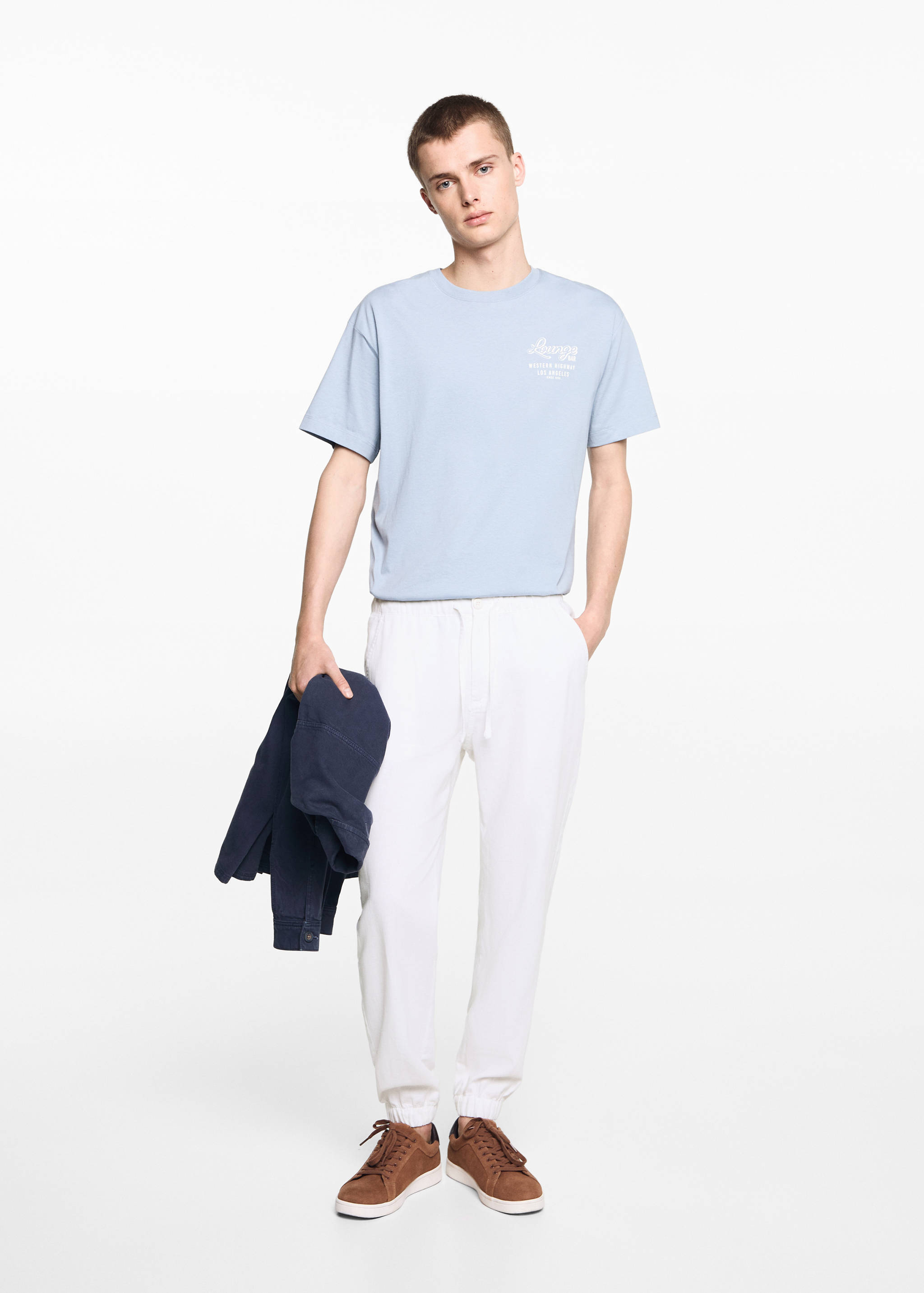 Linen jogger pants - General plane