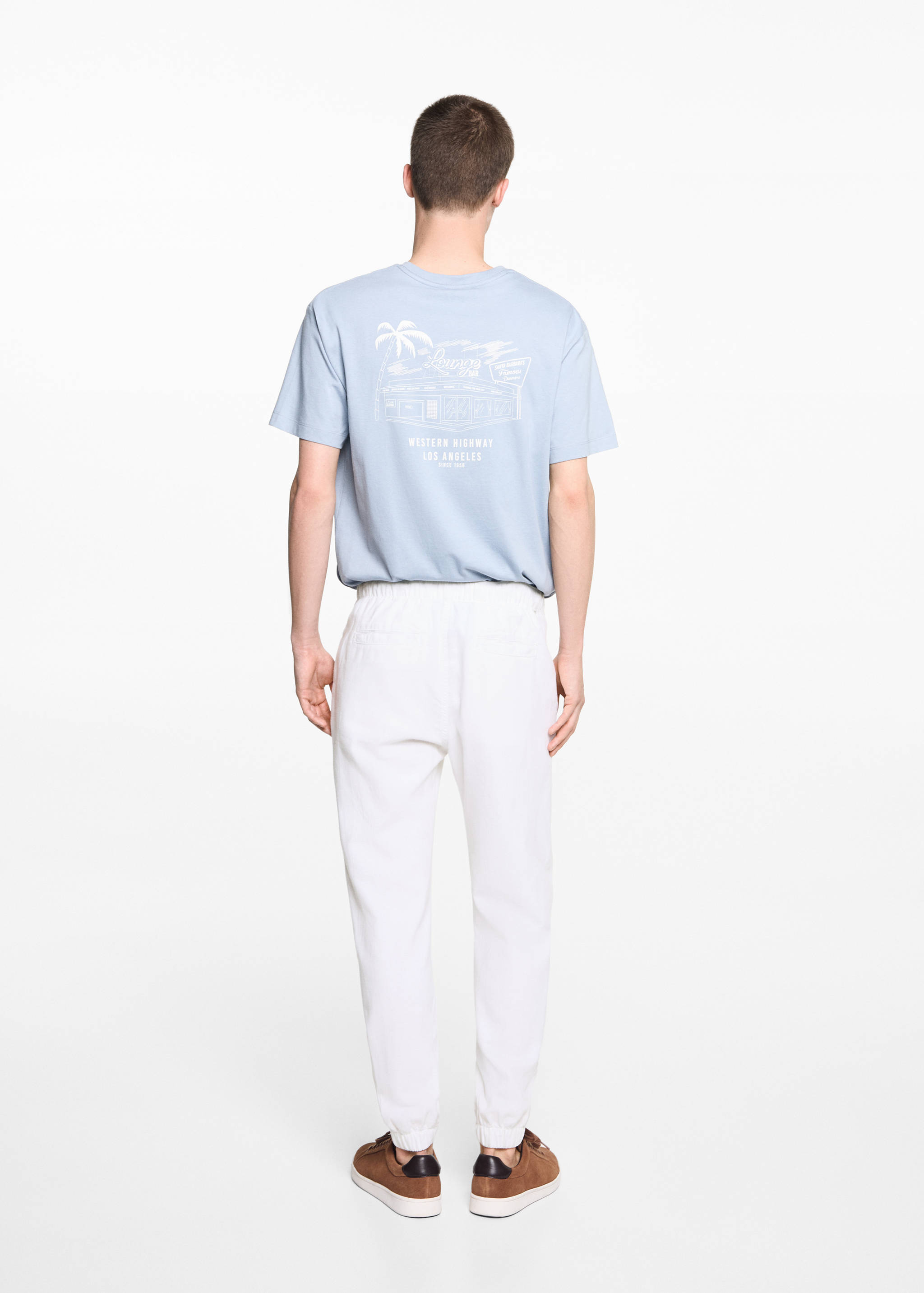 Linen jogger pants - Reverse of the article