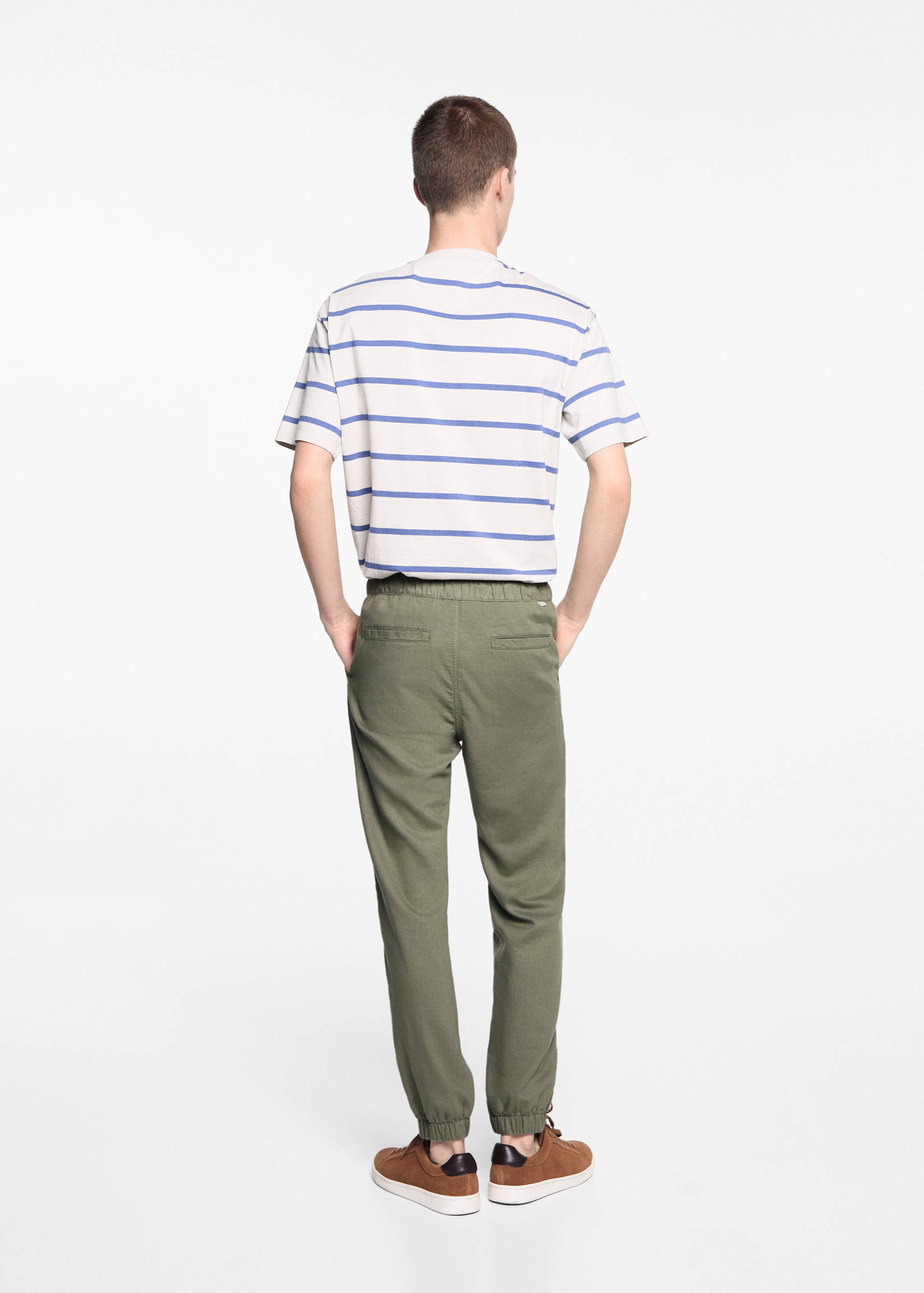 Linen jogger pants - Reverse of the article