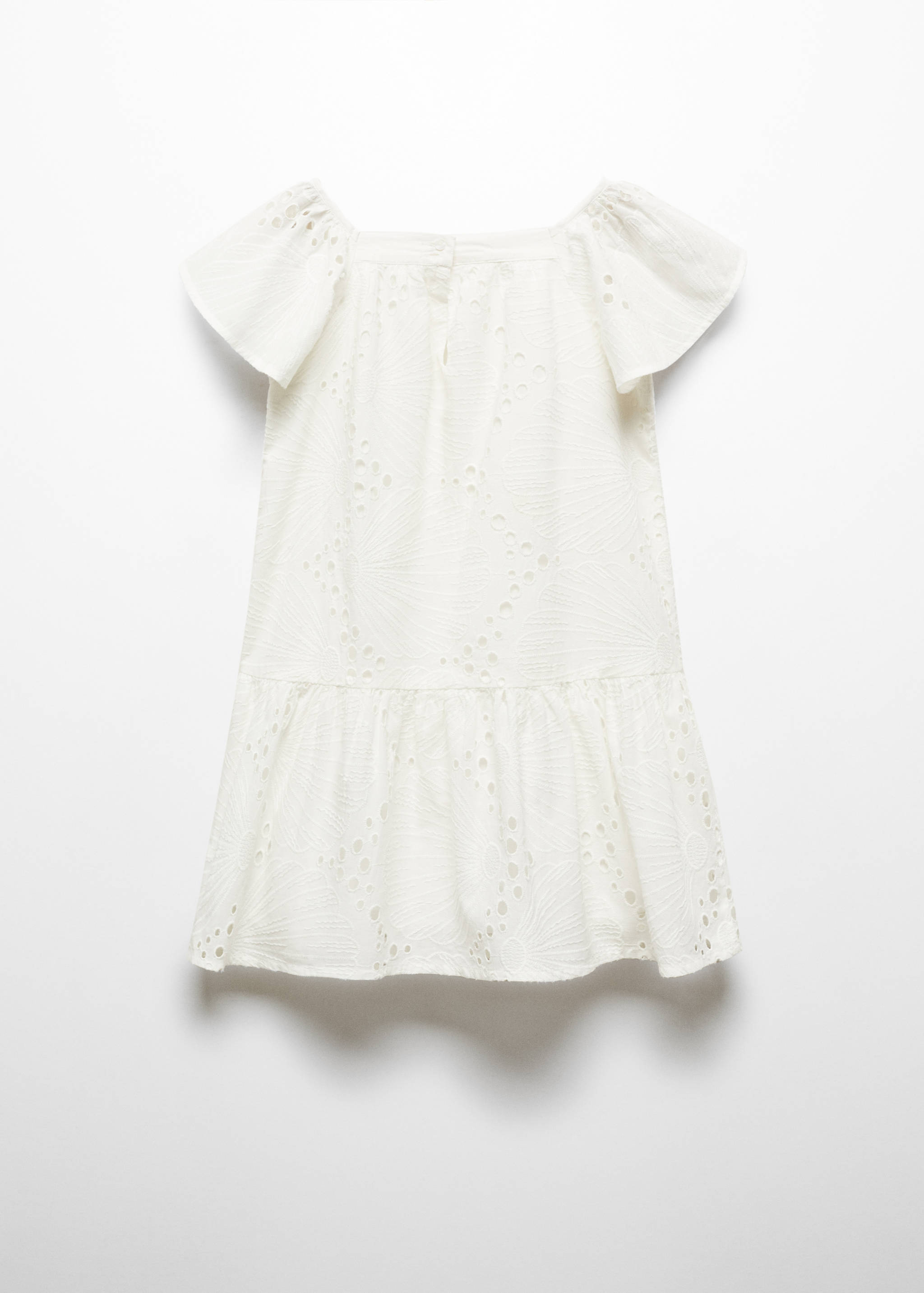 Vestido com pormenores rendados bordados - Verso do artigo