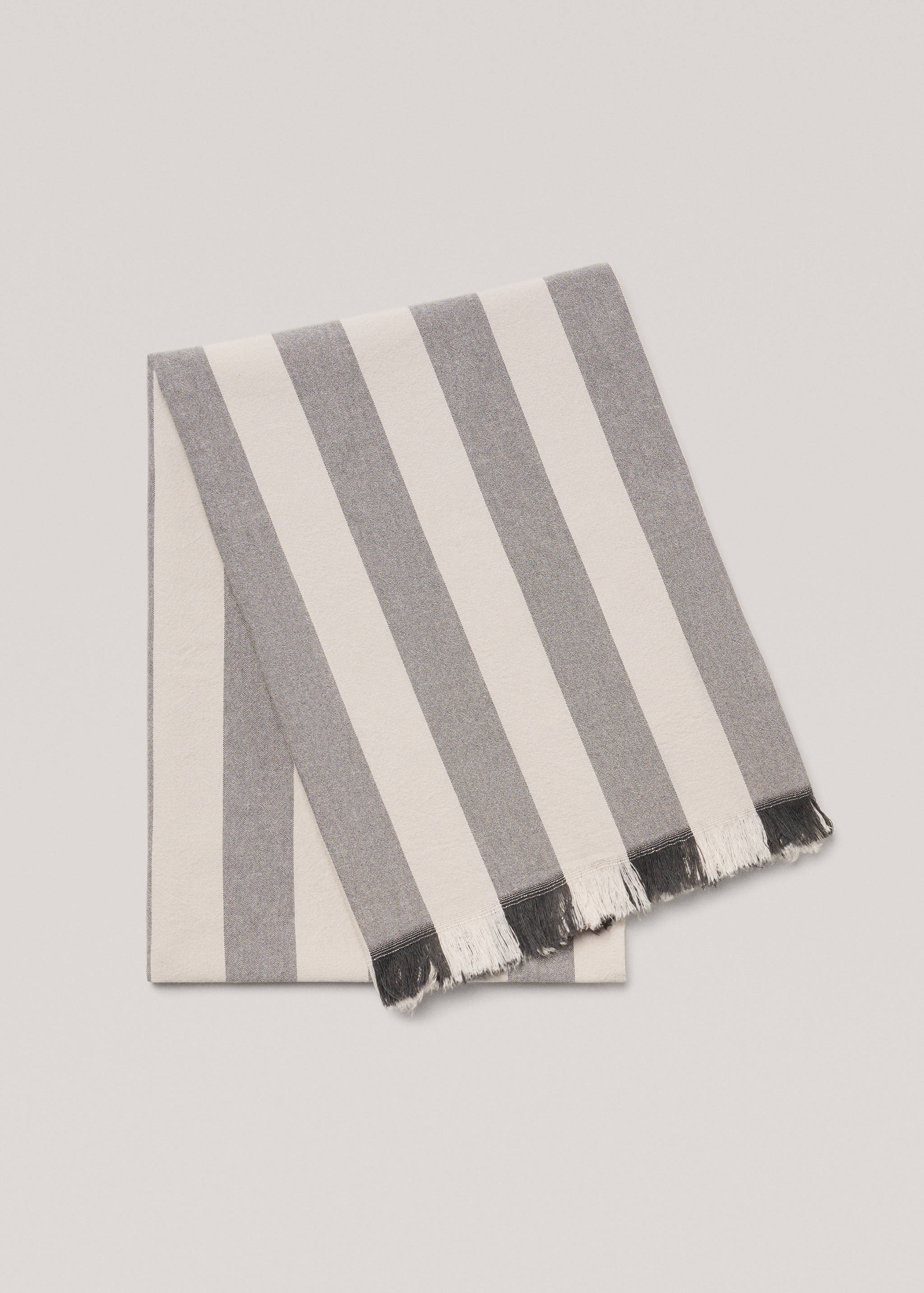 Stripe-printed beach sarong towel 150x180cm - Details of the article 1