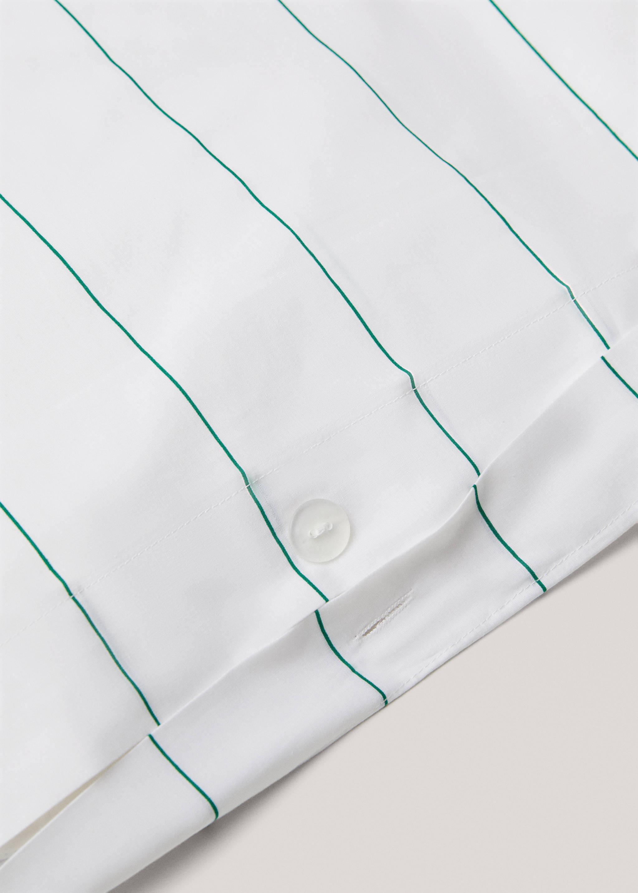 Striped printed cotton duvet cover for single bed - Details of the article 1