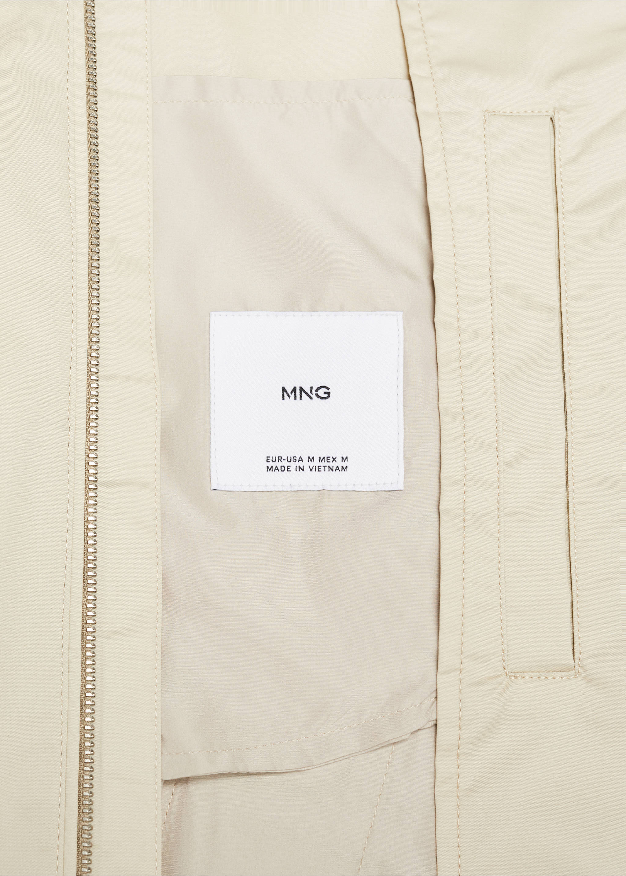 Giacca cotone zip stretch - Dettaglio dell'articolo 8, Sabbia. Ref: 67066310-00.