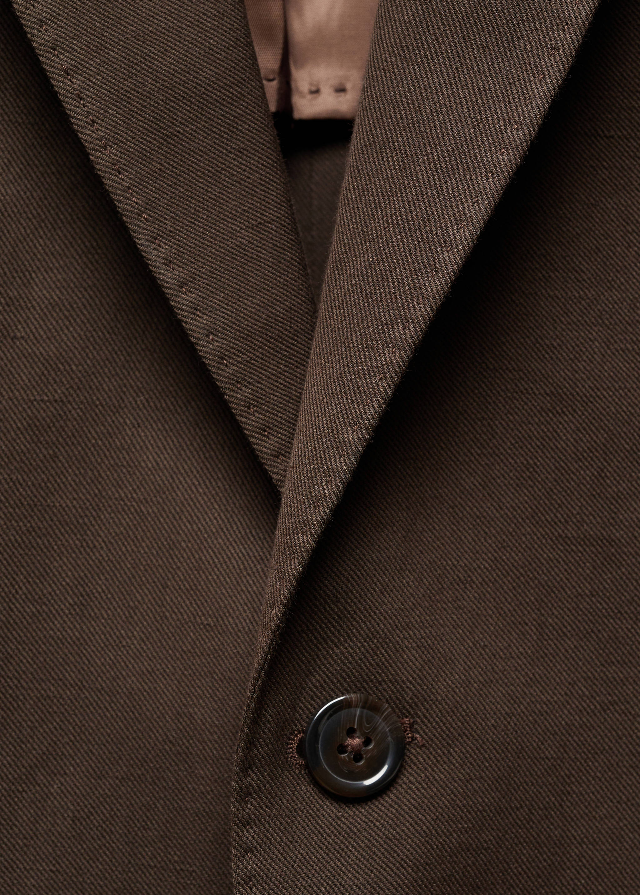 Slim-fit linen and cotton suit jacket - Details of the article 8