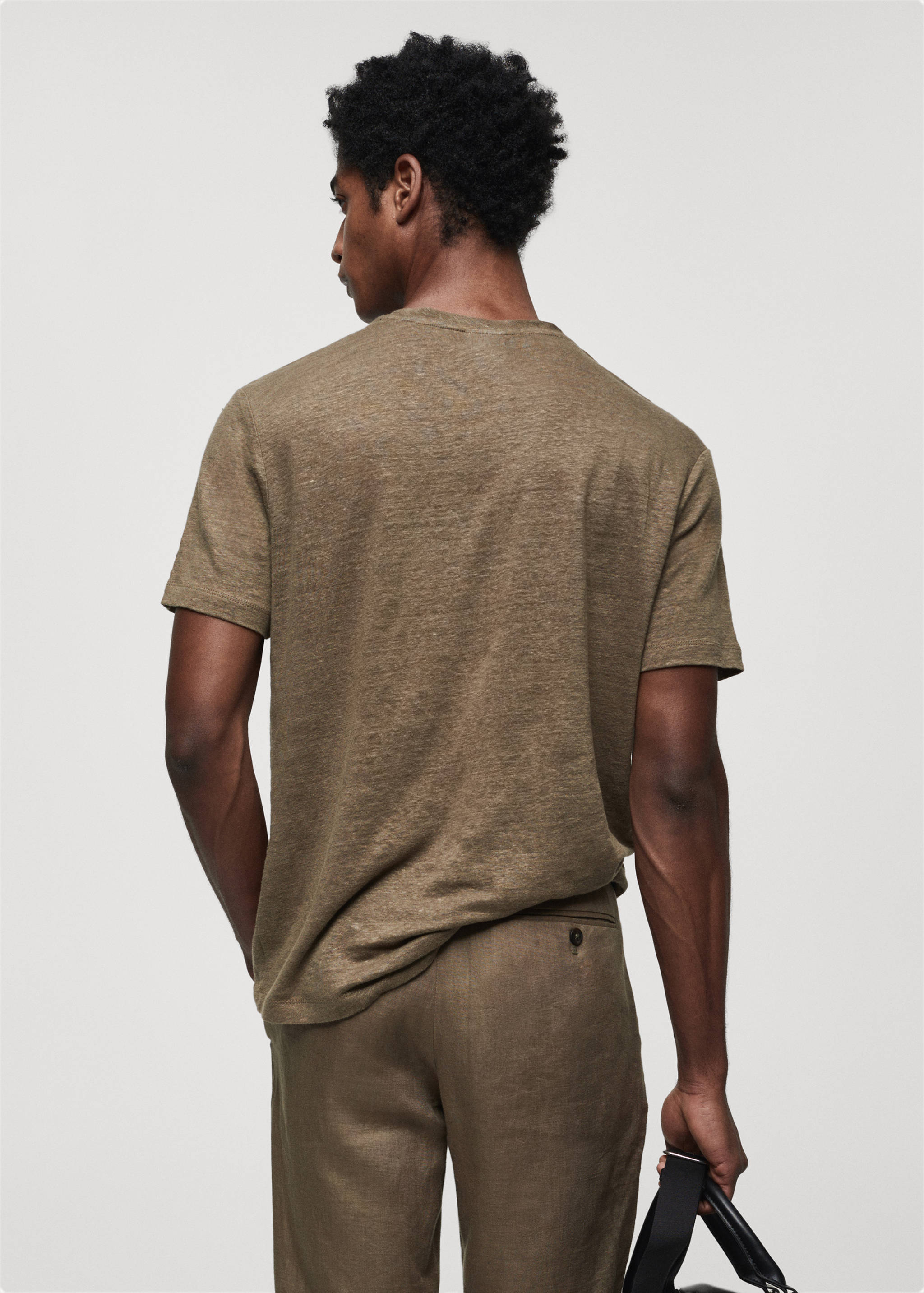 T-shirt slim-fit 100 % lin - Verso de l’article