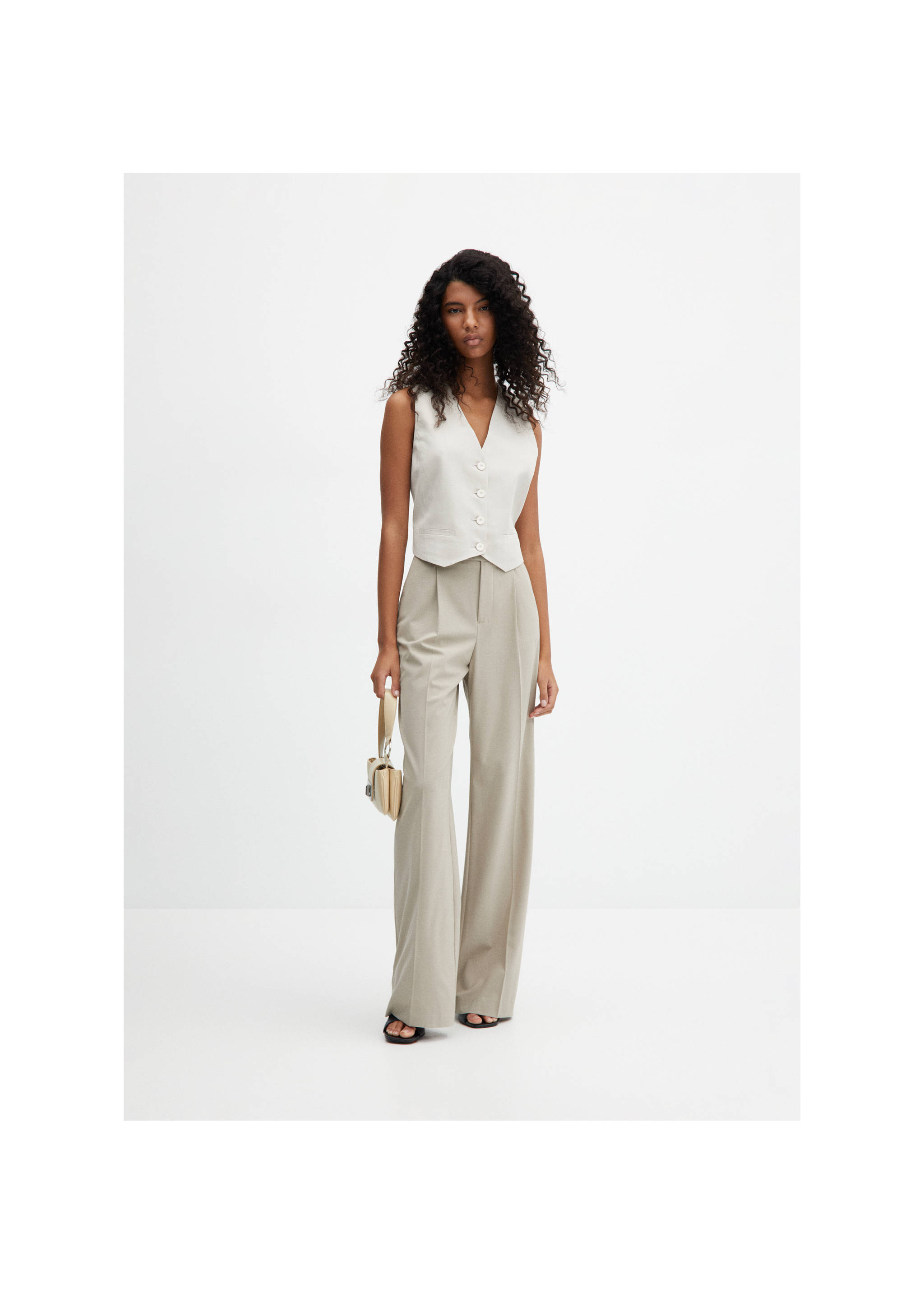 Suit waistcoat with buttons - General plane, Light/Pastel Grey. Ref: 67066331-00.