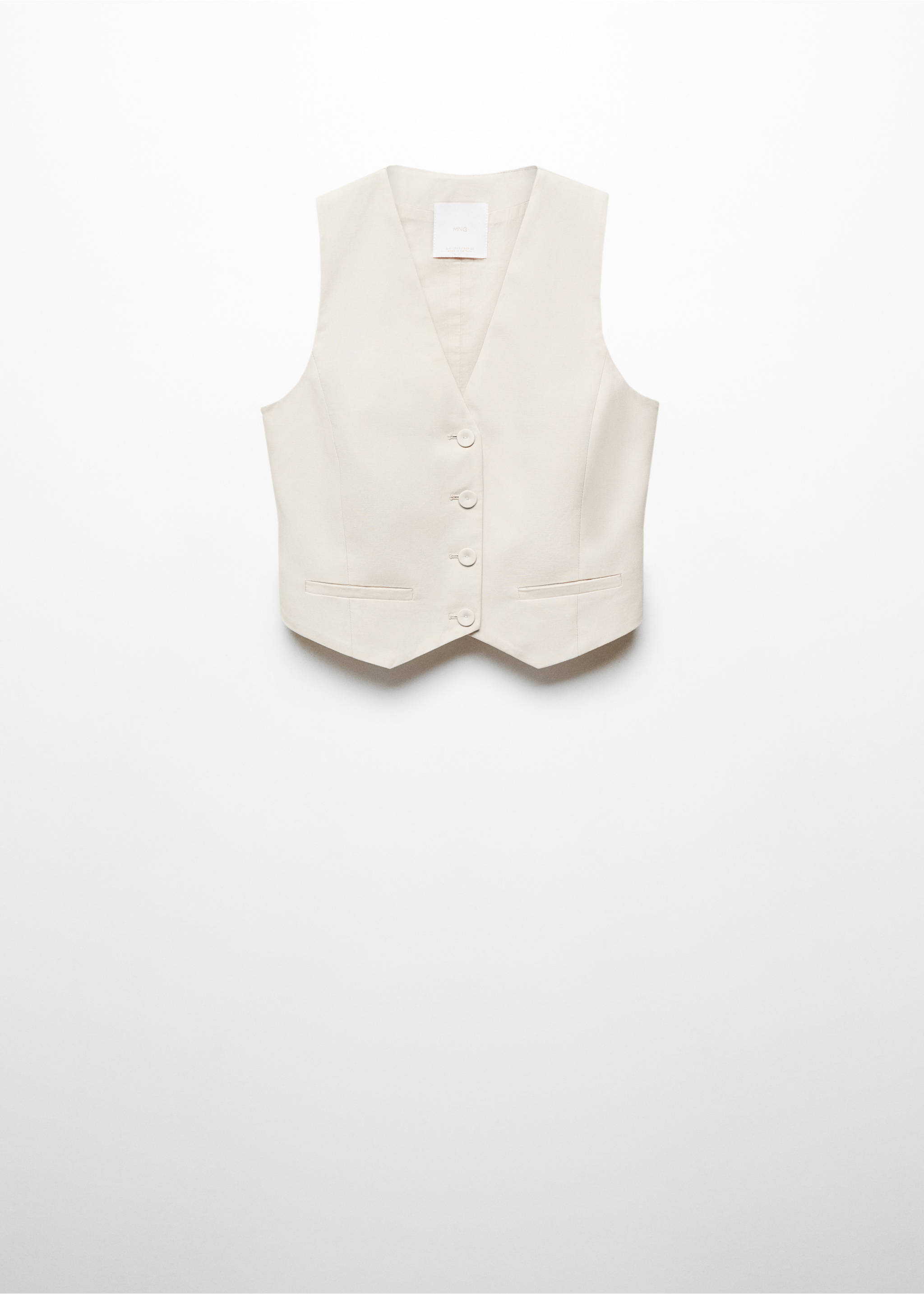 Suit waistcoat with buttons - Article without model, Light/Pastel Grey. Ref: 67066331-00.