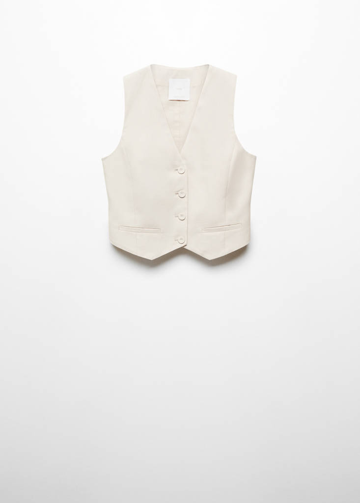 Suit waistcoat with buttons — Light/Pastel Grey