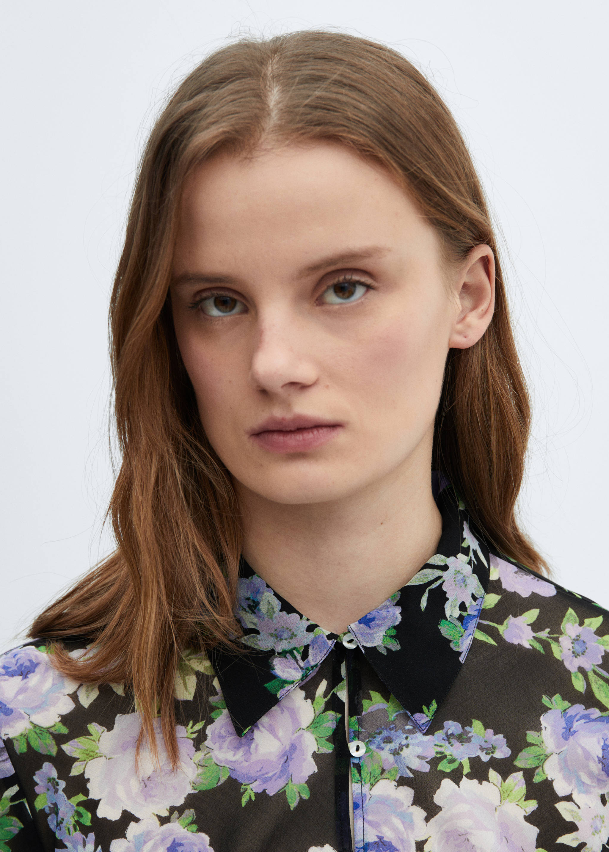 Camisa estampada semitransparente - Detalle del artículo 1