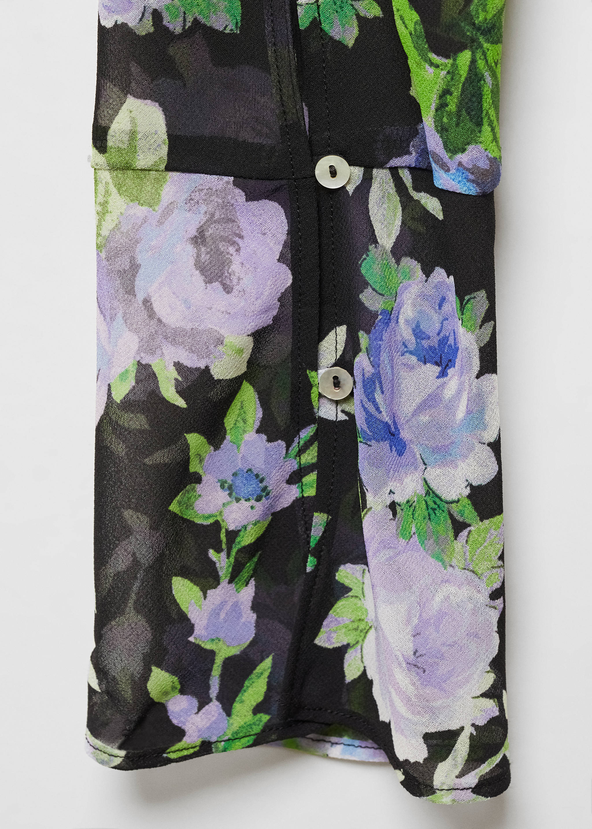 Camisa estampada semitransparente - Detalle del artículo 8