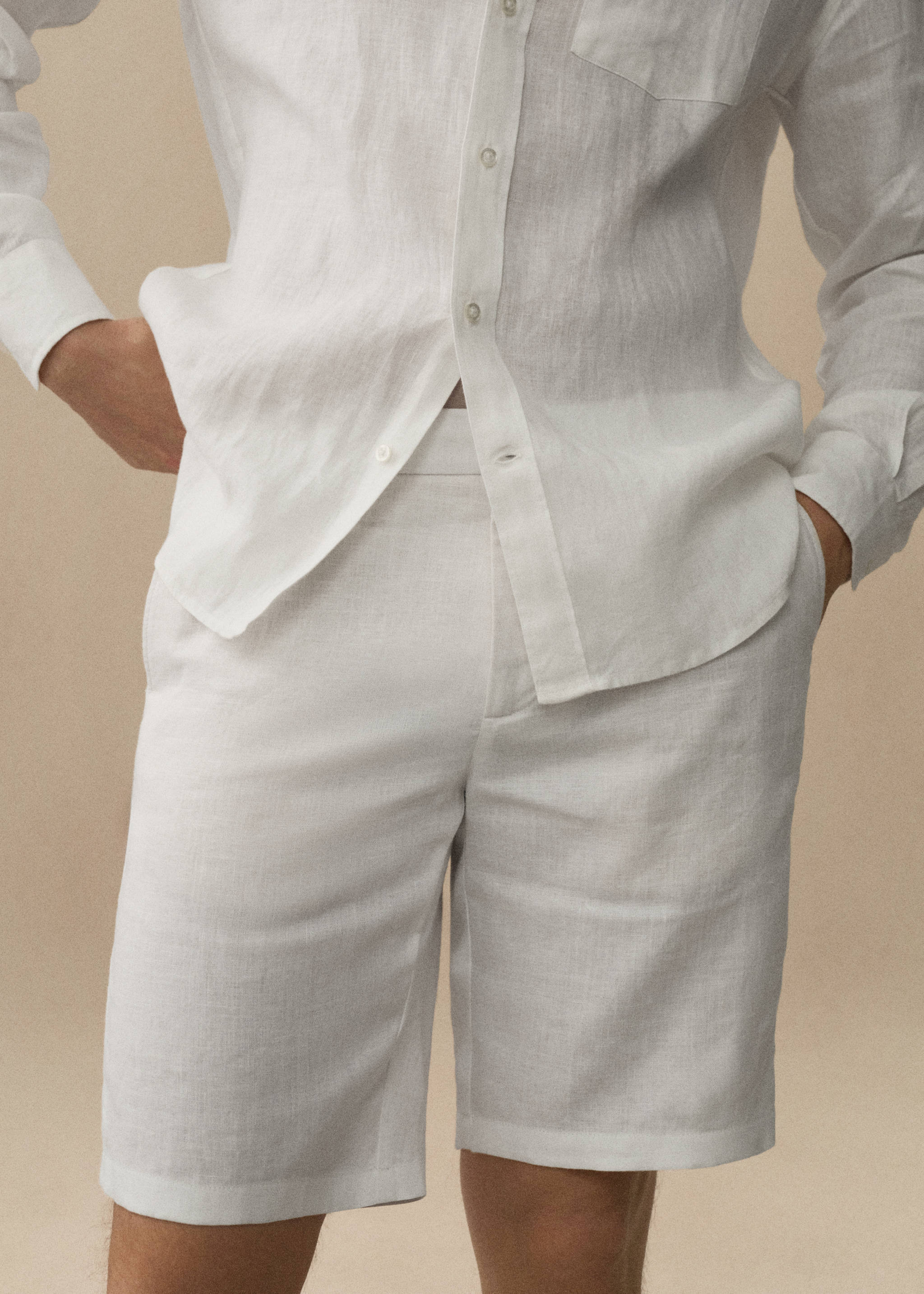 Bermudas slim fit 100% lino - Detalle del artículo 9