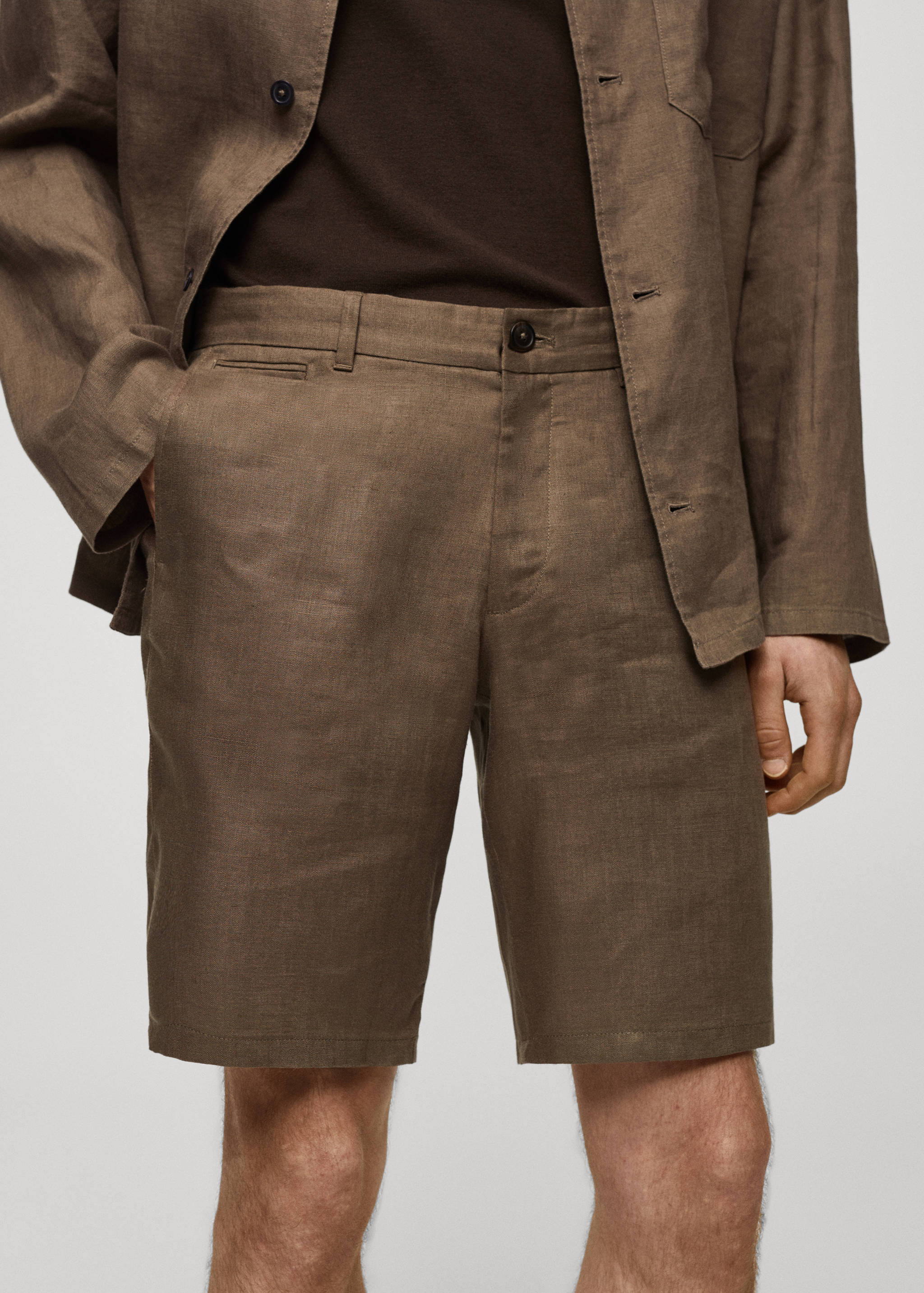 Bermudas slim fit 100% lino - Detalle del artículo 1