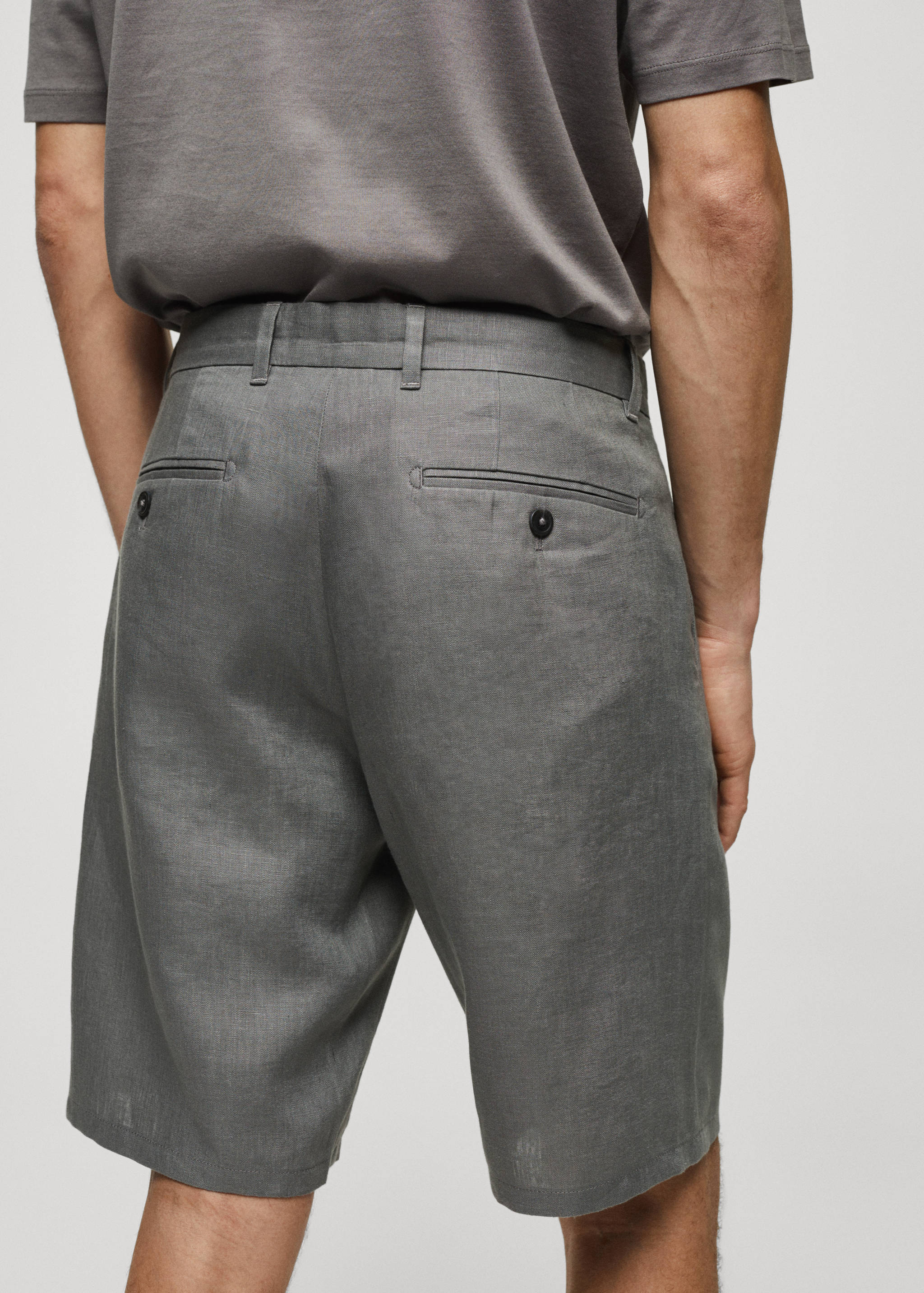 Bermudas slim fit 100% lino - Detalle del artículo 4