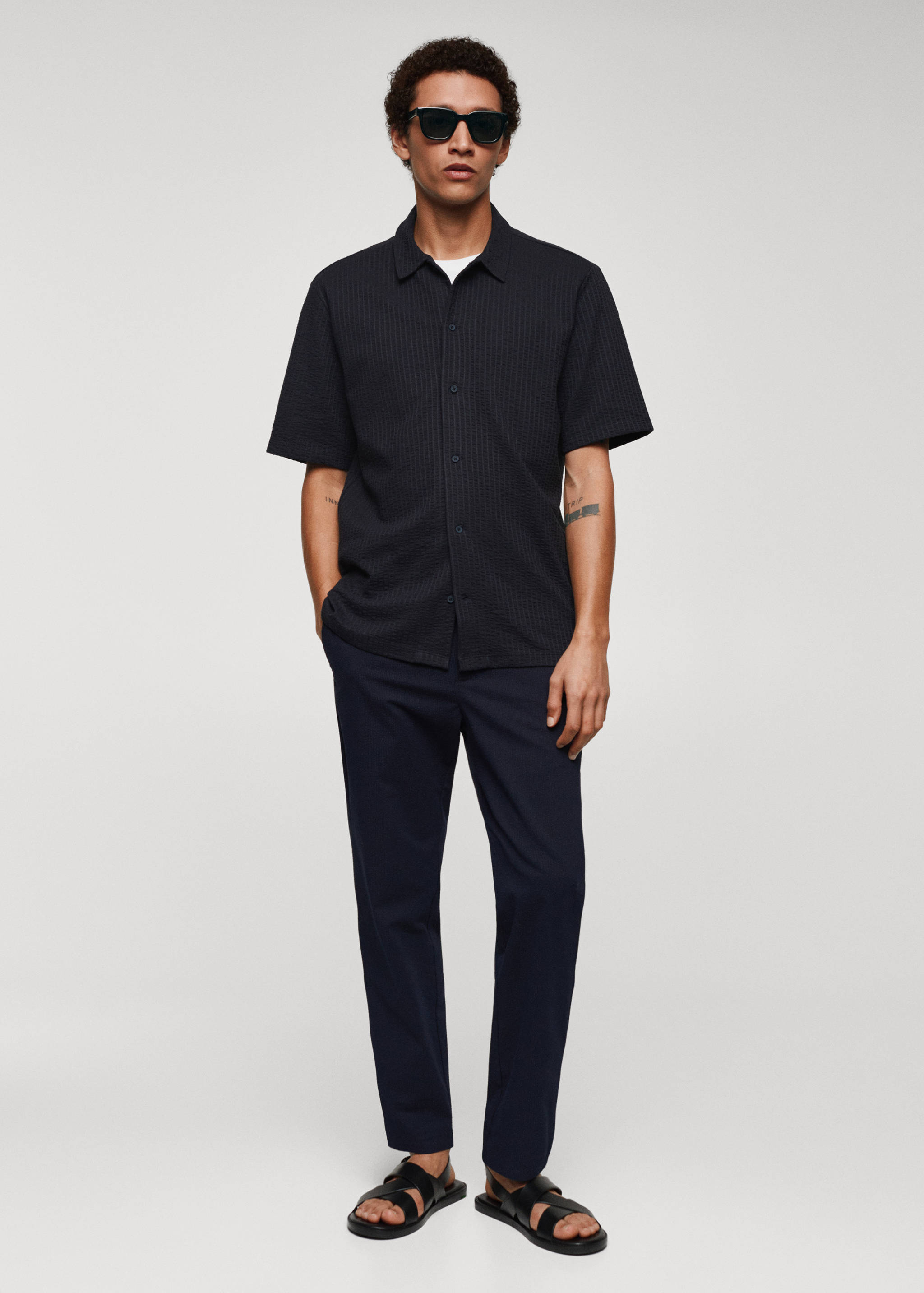 Chemise coton seersucker - Plan général