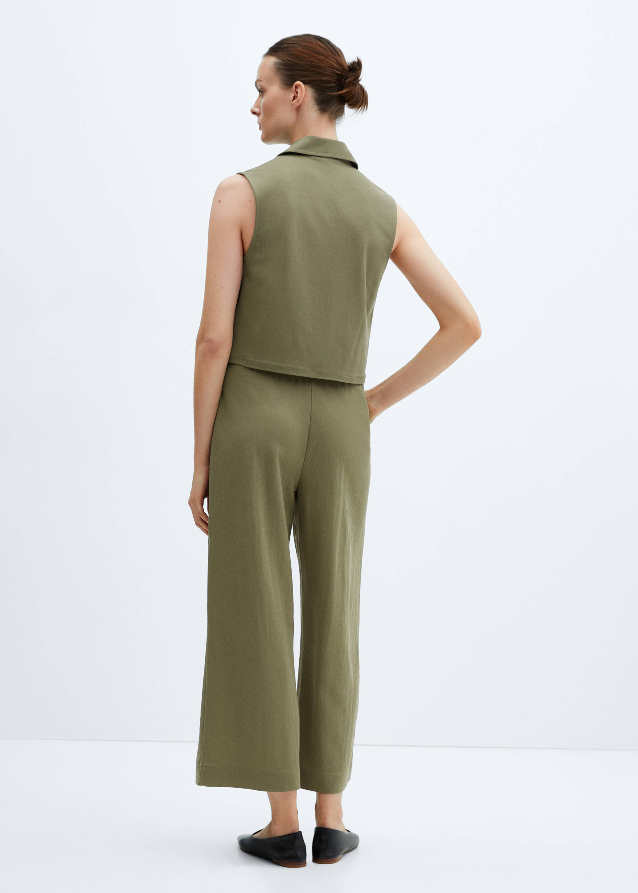 Pantalon crop taille élastique - Verso de l’article