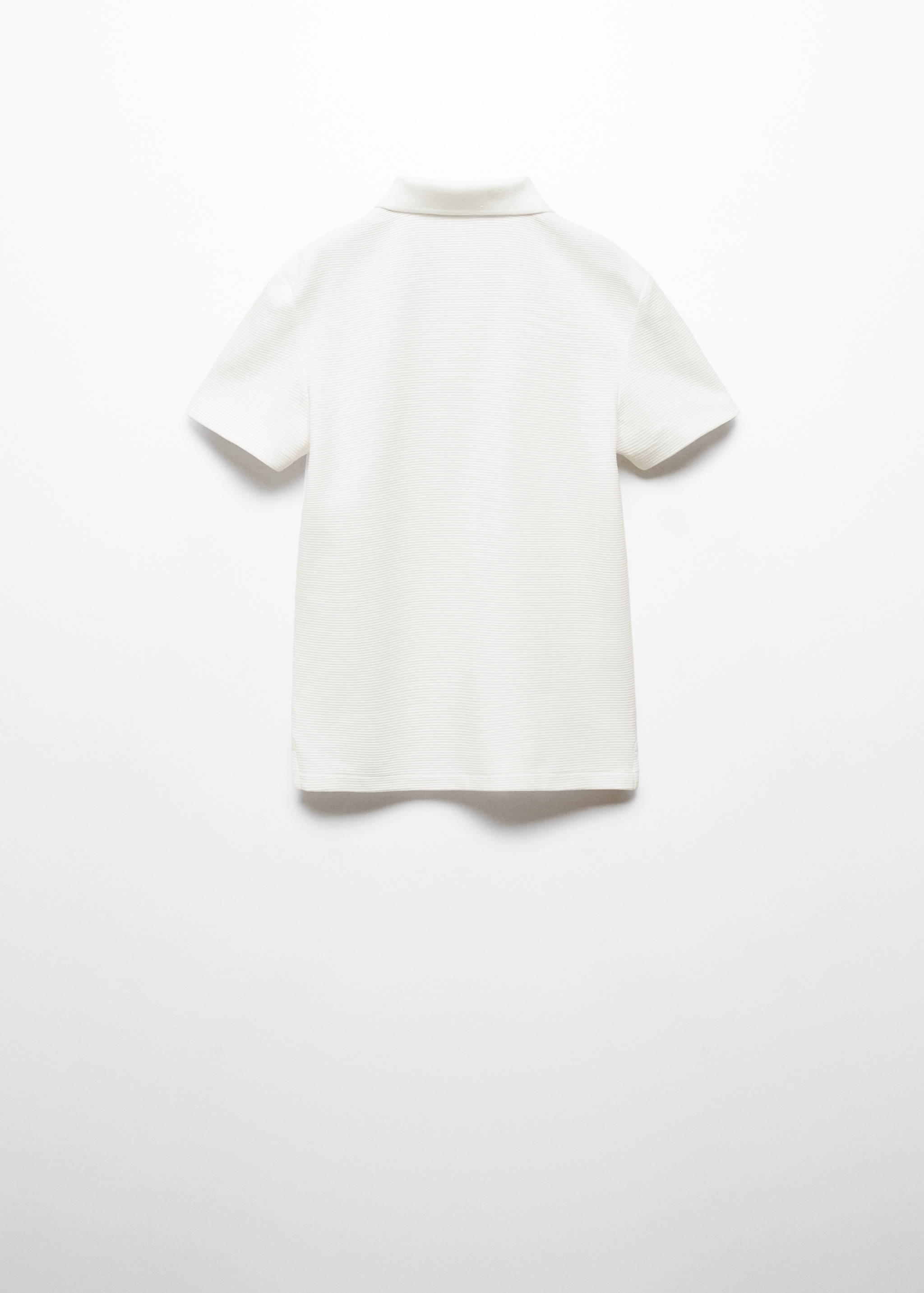 Textured cotton polo shirt - Reverse of the article