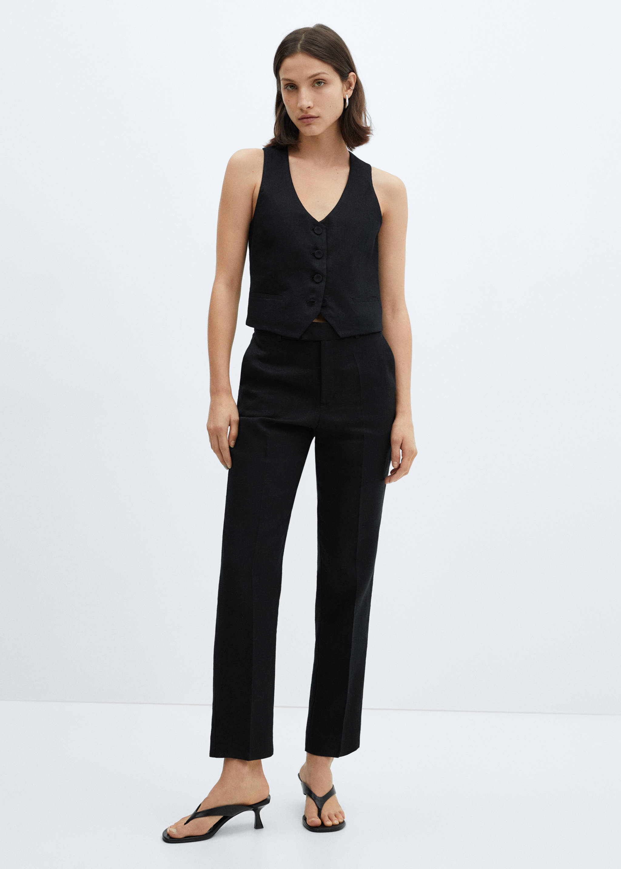 Linen suit waistcoat - General plane