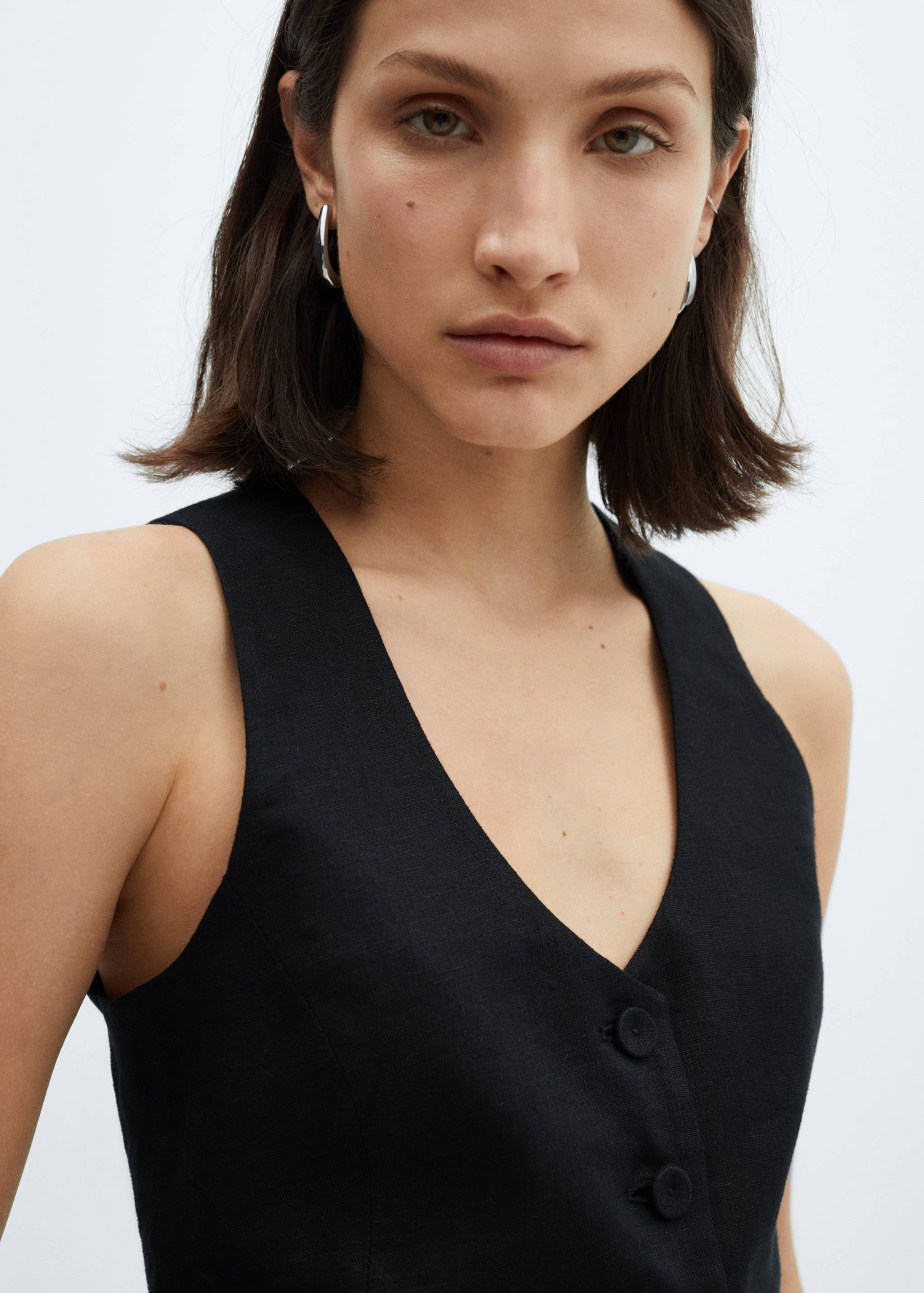 Linen suit waistcoat - Details of the article 1