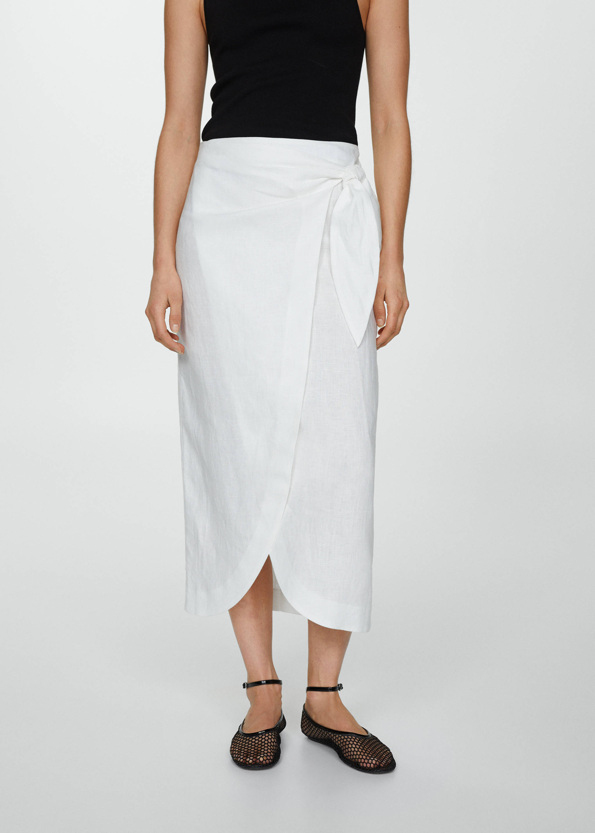 Linen sarong skirt - Medium plane