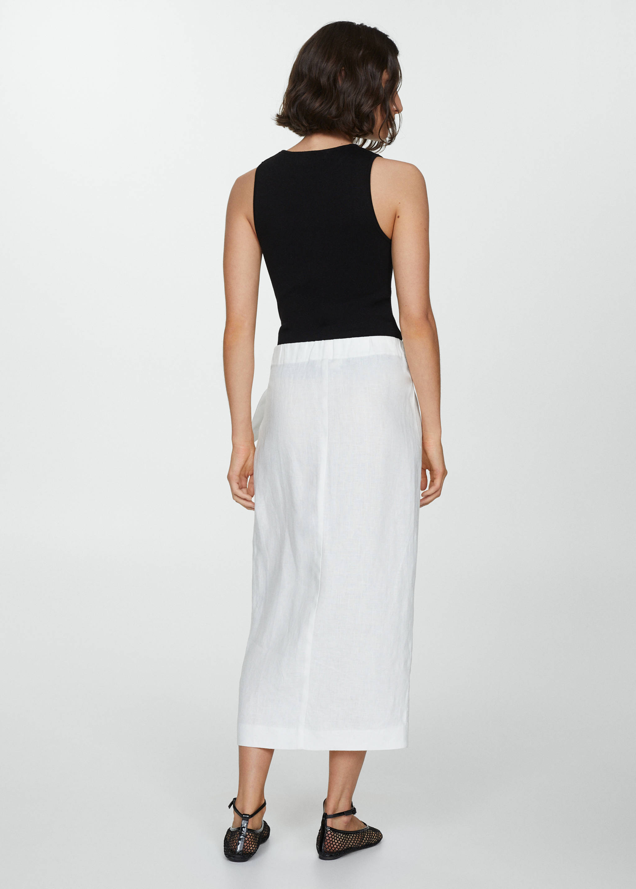 Linen sarong skirt - Reverse of the article