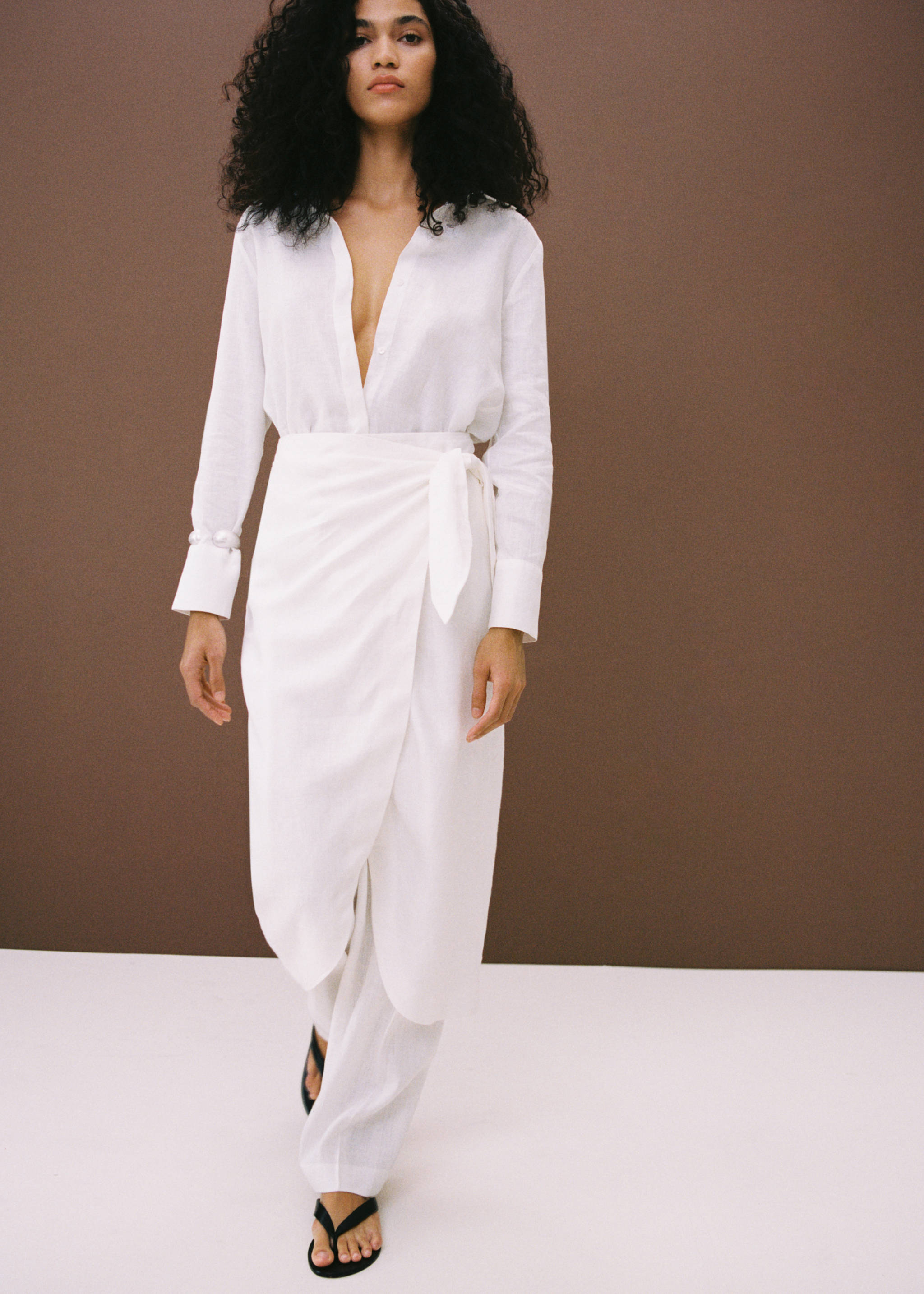 Linen sarong skirt - Details of the article 6