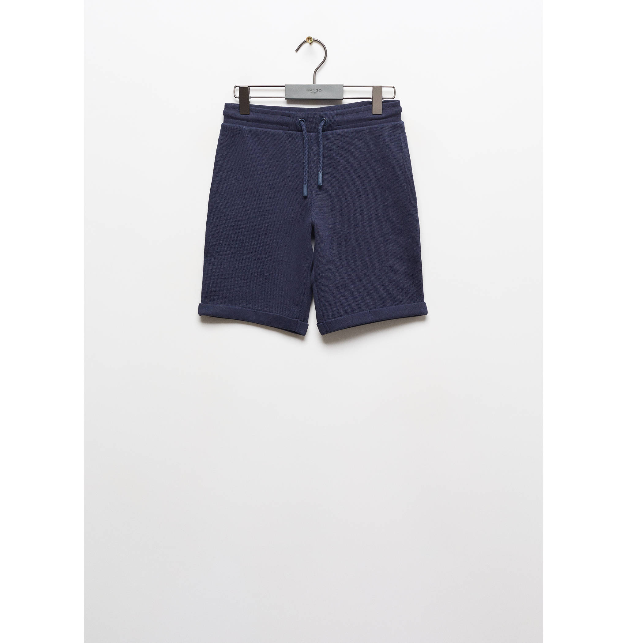 Textured cotton-blend Bermuda shorts - Article without model