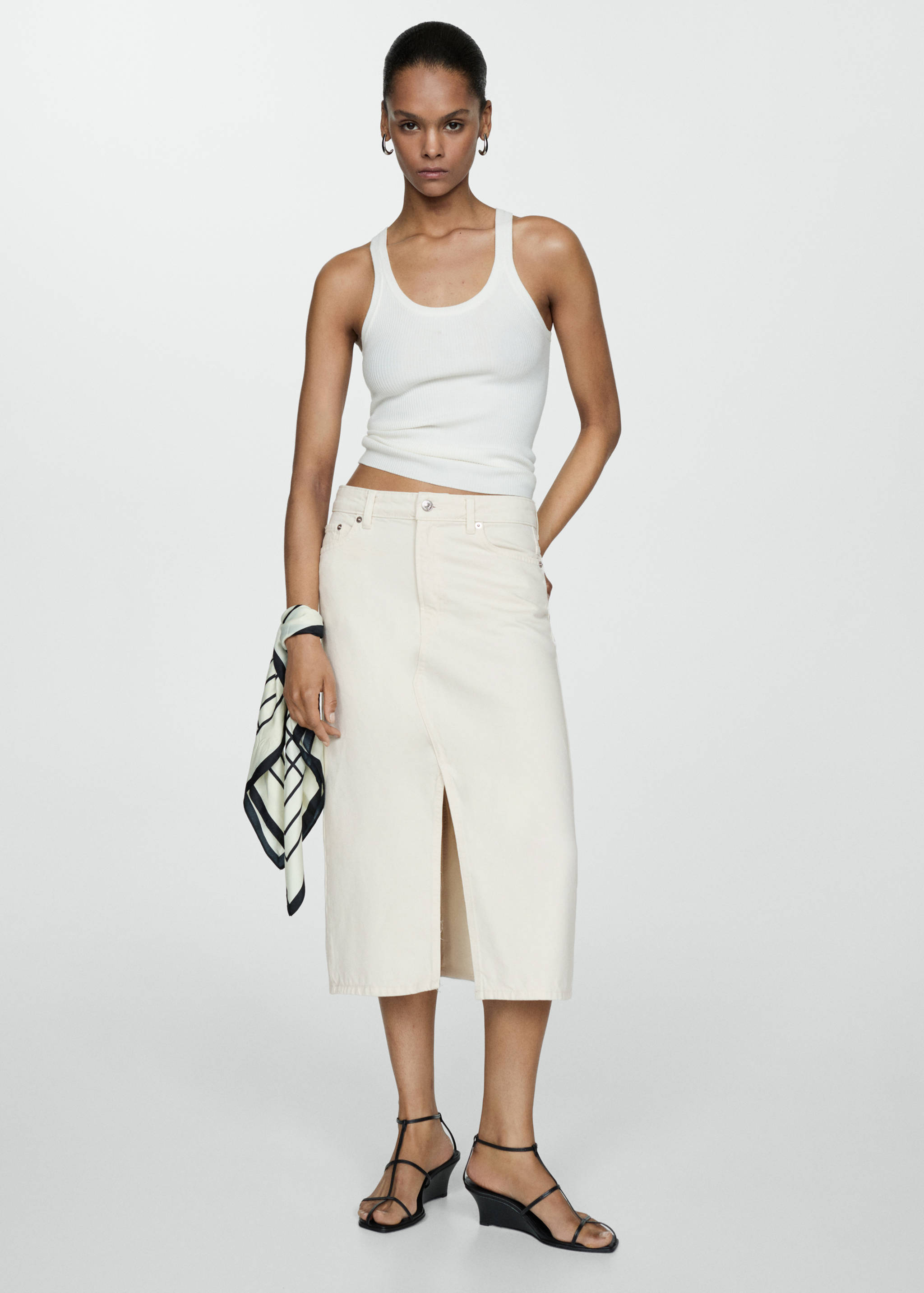 Jupe midi en jean - Plan général