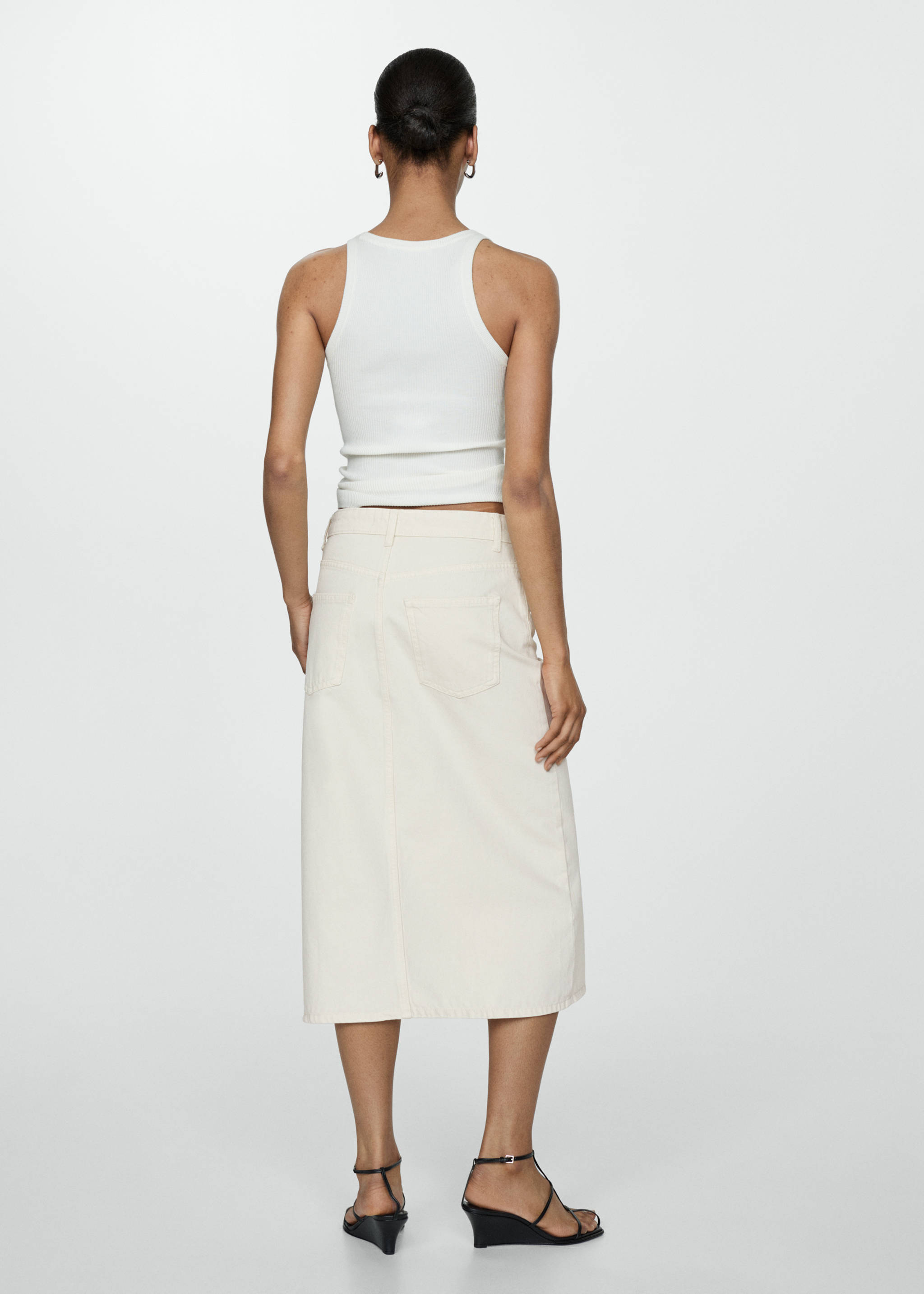 Jupe midi en jean - Verso de l’article