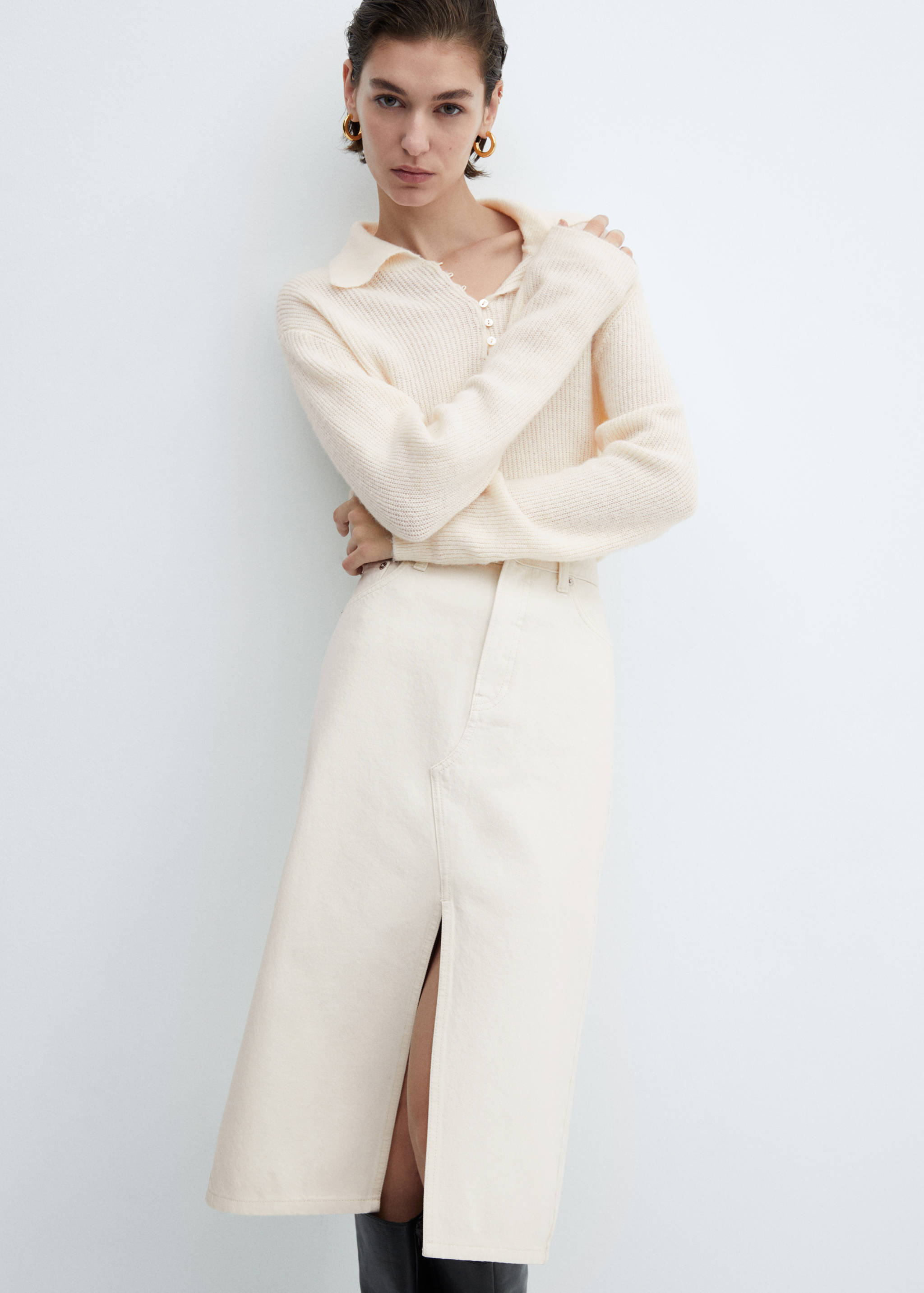 Jupe midi en jean - Détail de l'article 1