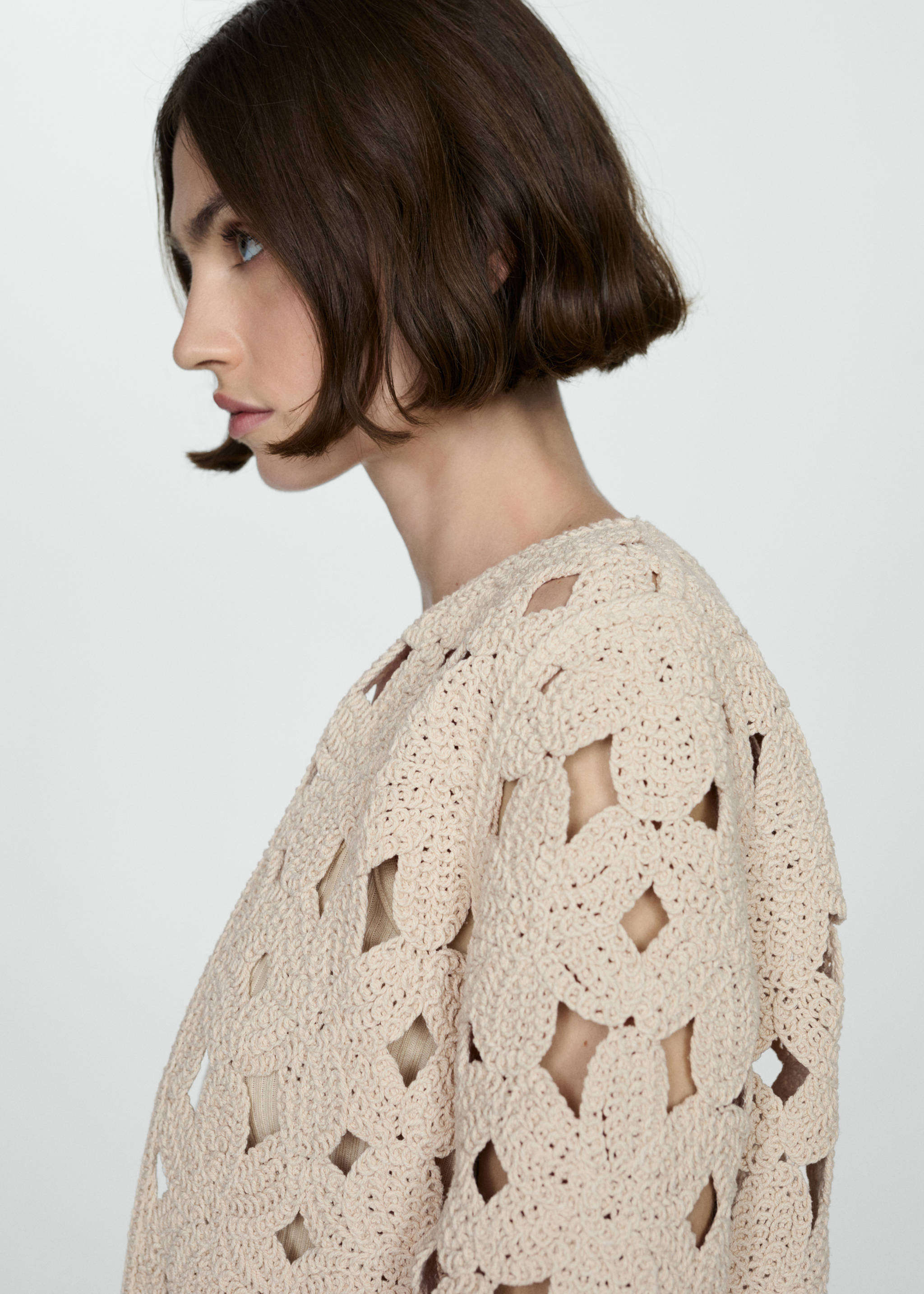 Crochet jacket with openwork details - Details of the article 1