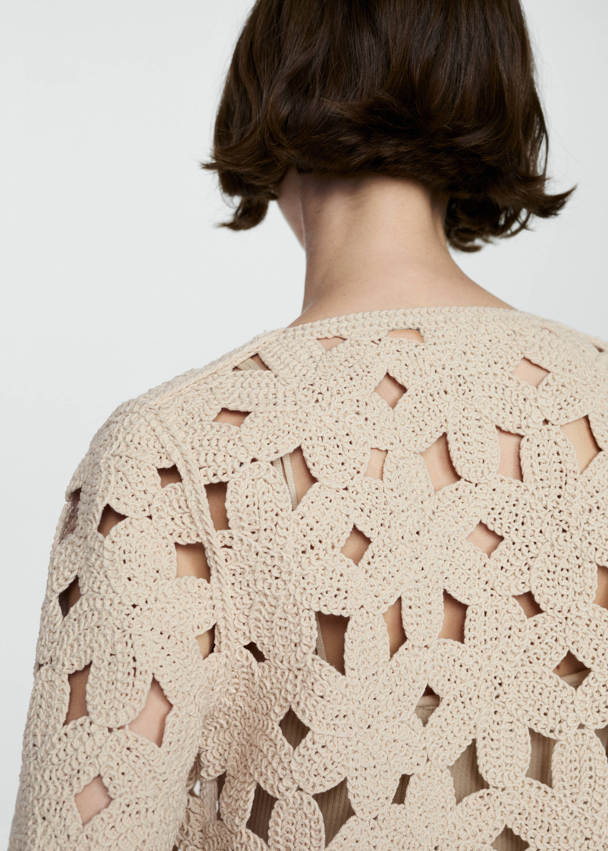 Crochet jacket with openwork details - Details of the article 6