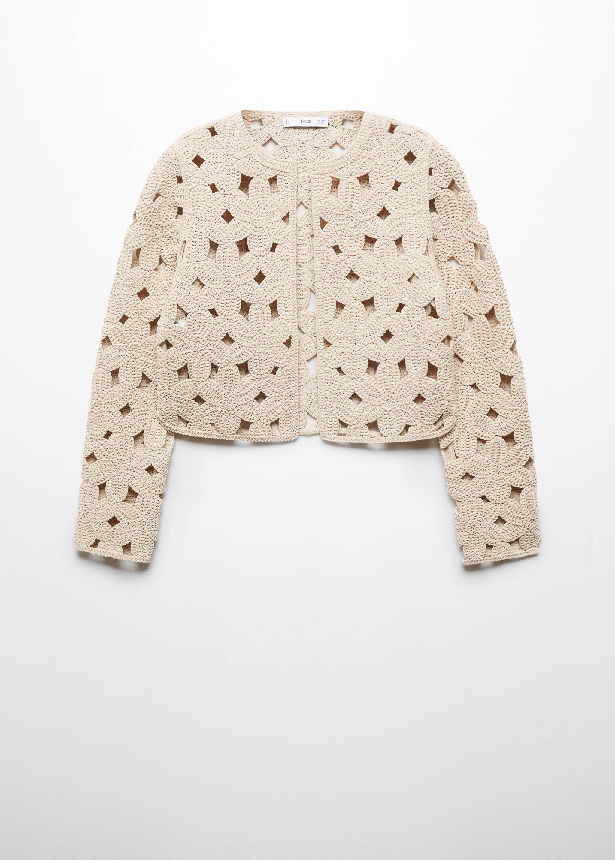 Crochet jacket with openwork details - Article without model