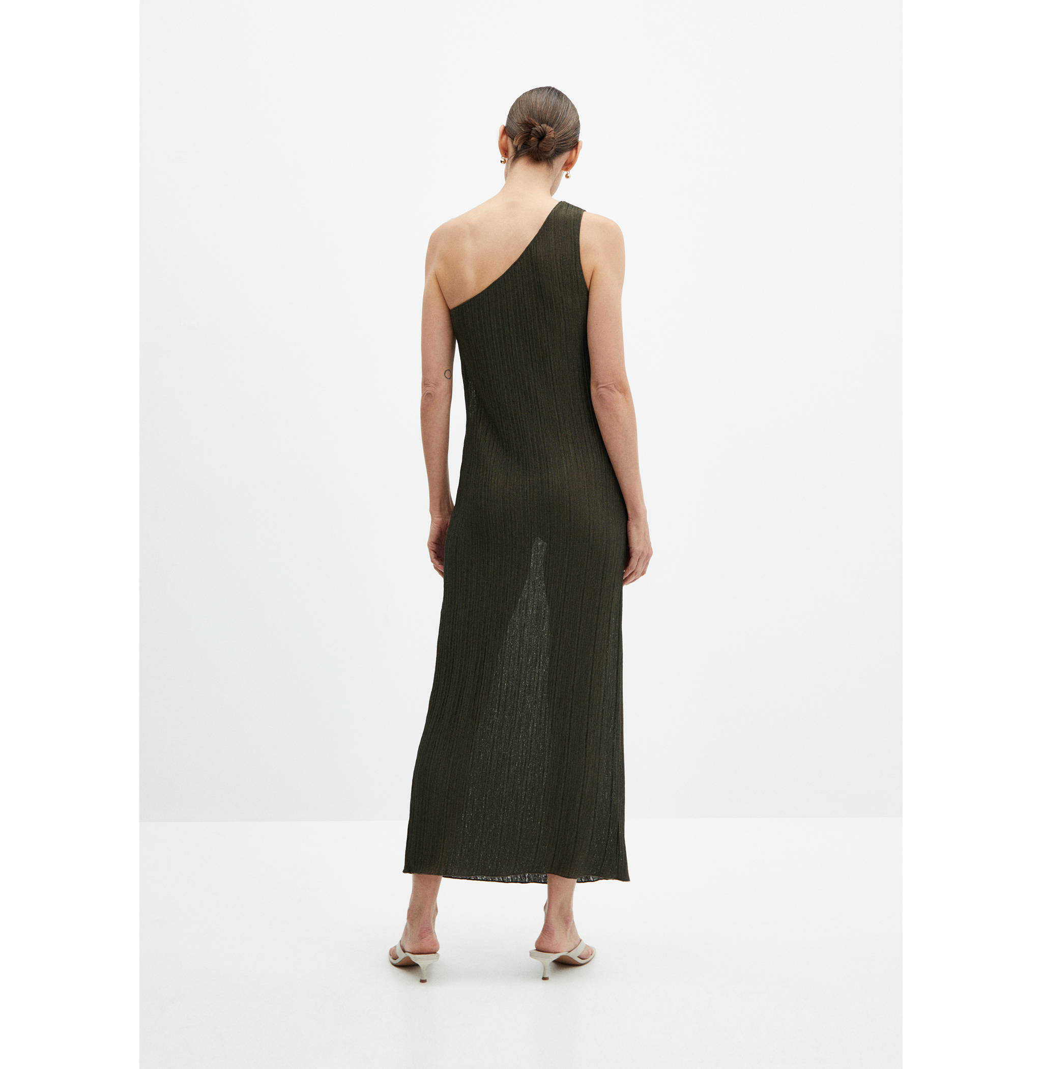 Asymmetrical knit dress - Reverse of the article