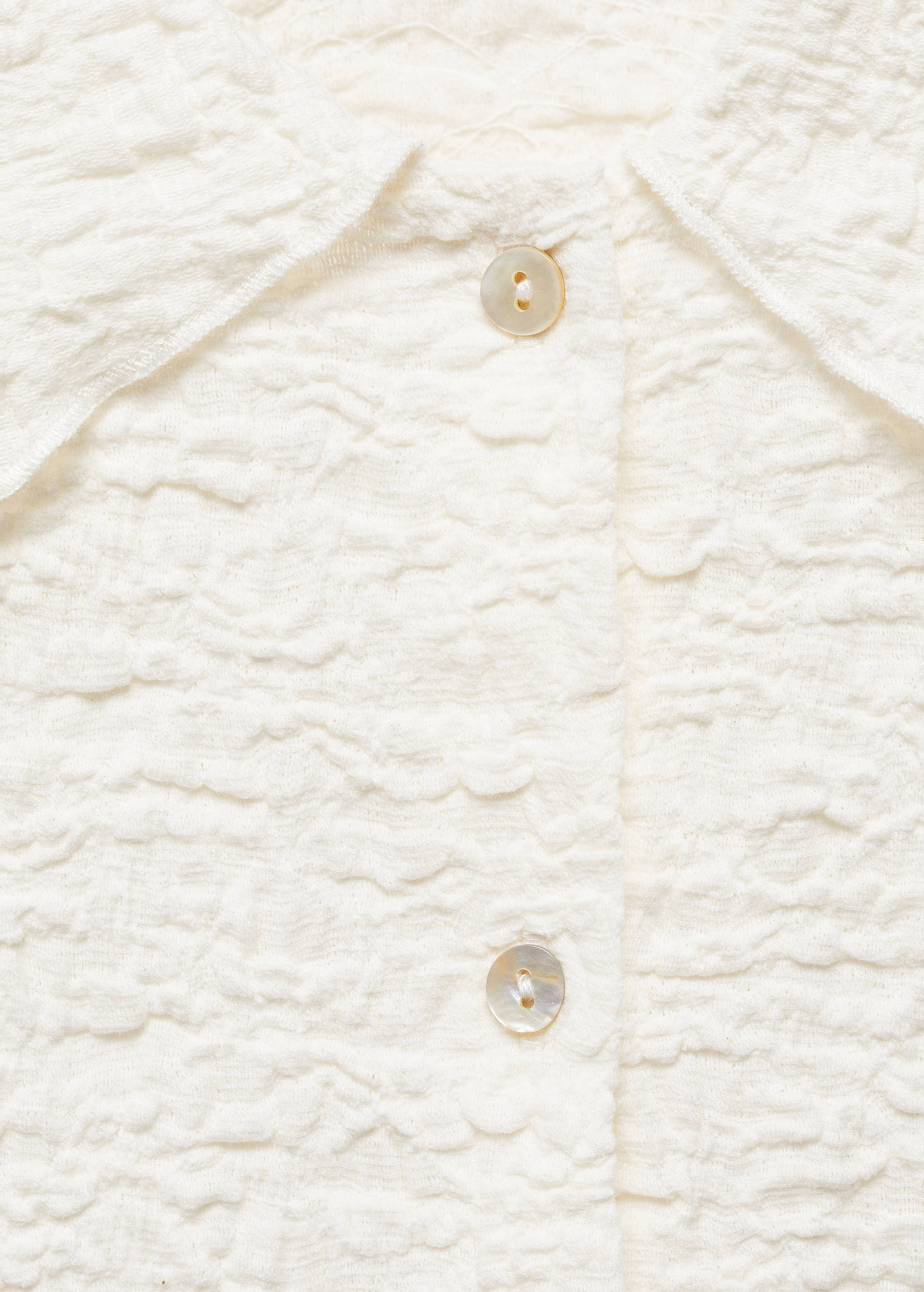 Textured cotton T-shirt - Details of the article 8